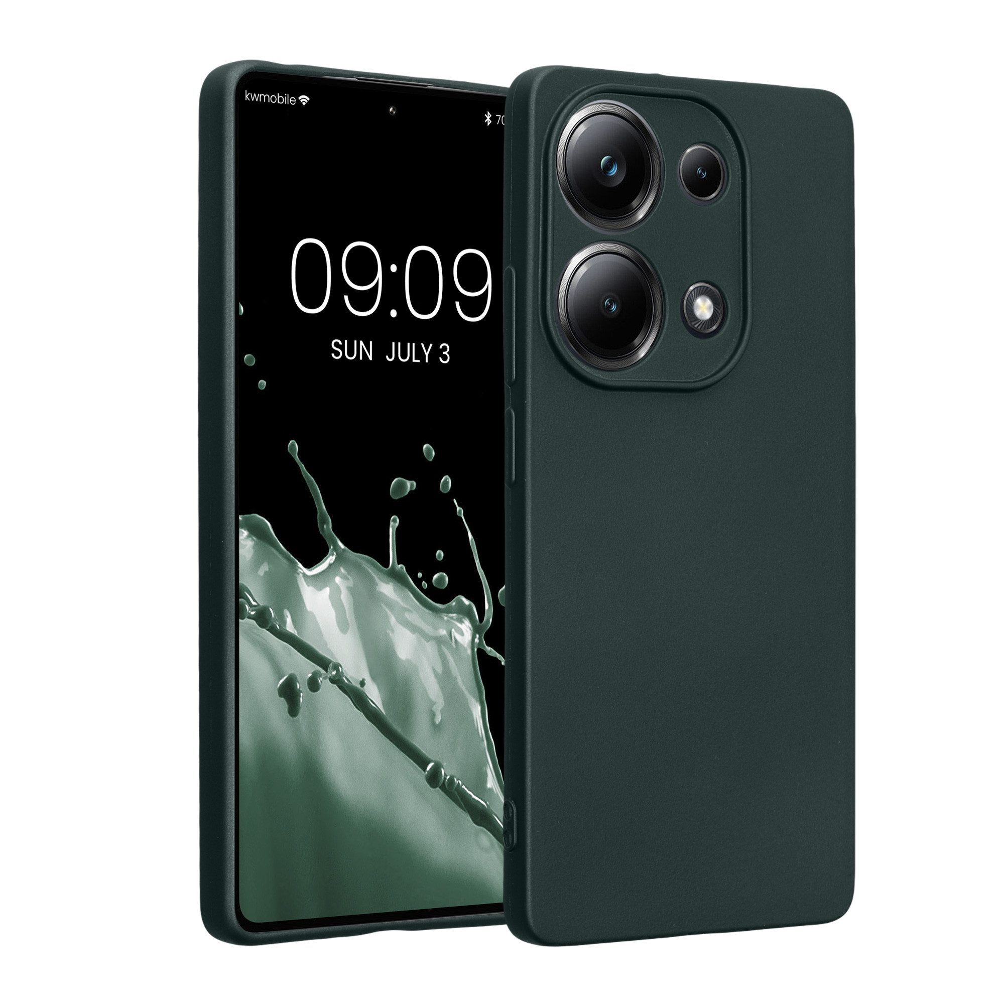 kwmobile Handyhülle Handyhülle für Xiaomi Poco M6 Pro (4G) Hülle, weiche Silikon Case metallisch schimmernd - Schutzhülle Cover