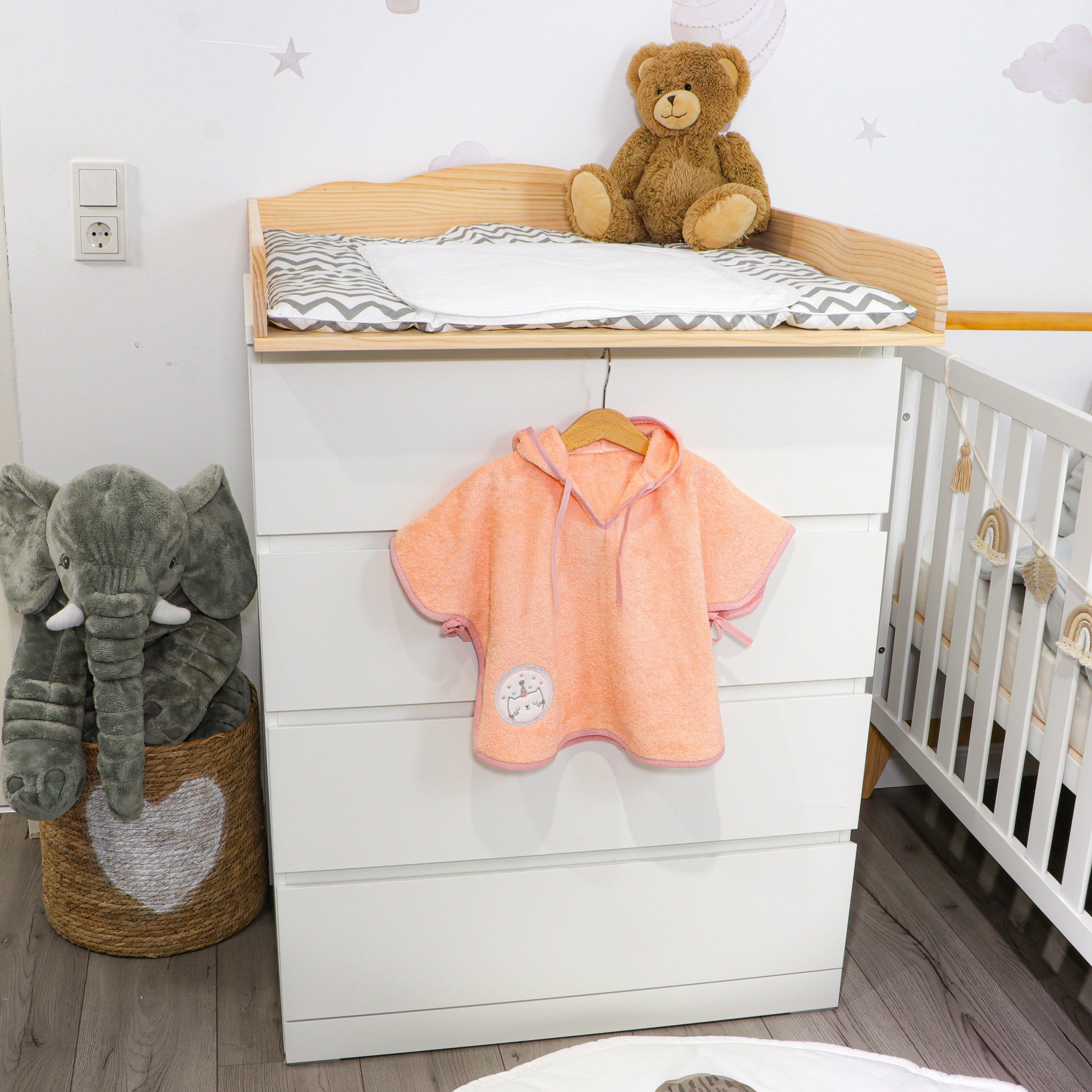 Puckdaddy GmbH Babybademantel Caja - Babybadeponcho in Koralle
