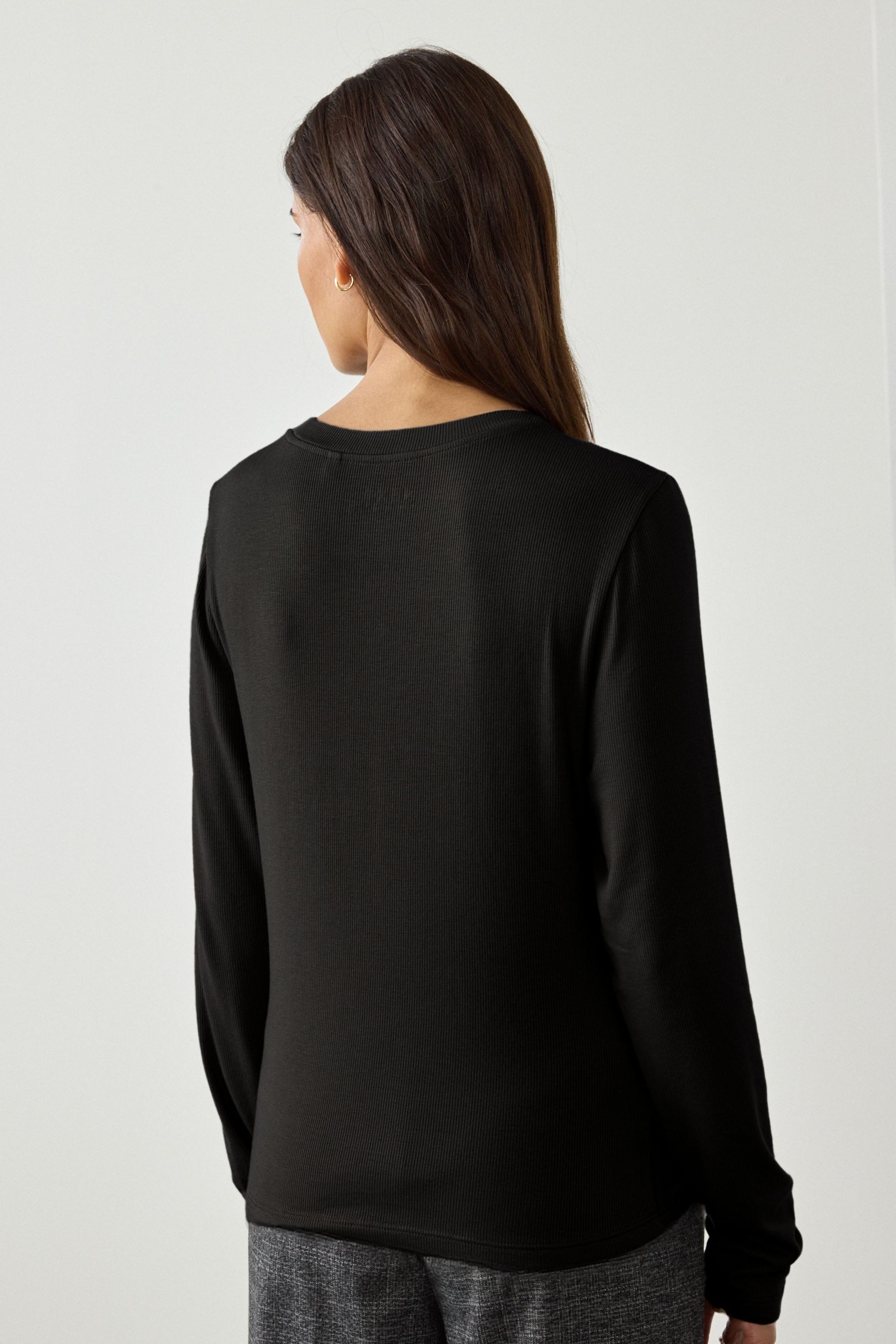 Next T-Shirt Weiches, geripptes, leichtes Langarmshirt (1-tlg) günstig online kaufen