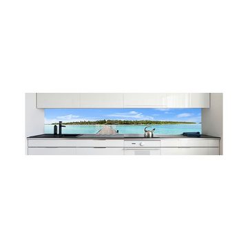 DRUCK-EXPERT Küchenrückwand Küchenrückwand Insel Hart-PVC 0,4 mm selbstklebend