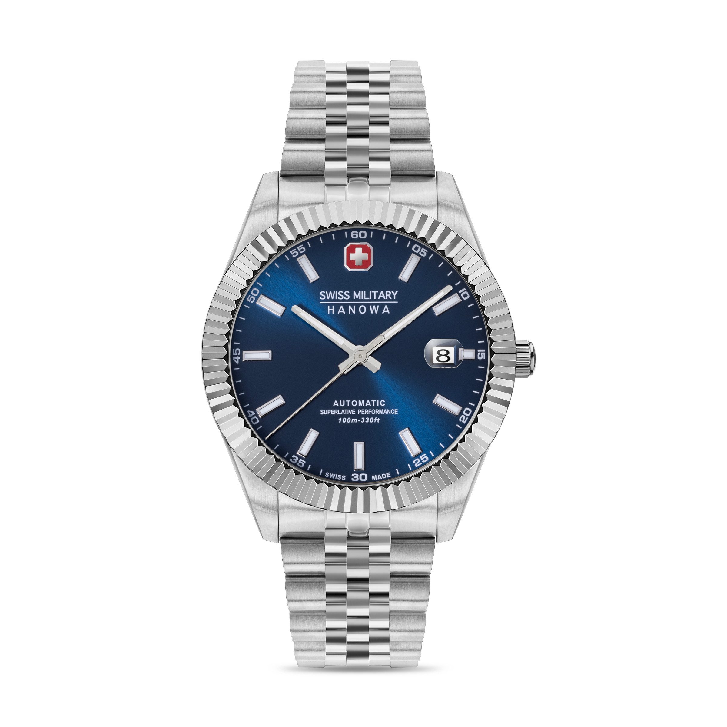 Swiss Military Hanowa Automatikuhr Diligenter SMWGL0002102, Armbanduhr, Herrenuhr, Swiss Made, Mechanische Uhr, Edelstahlarmband