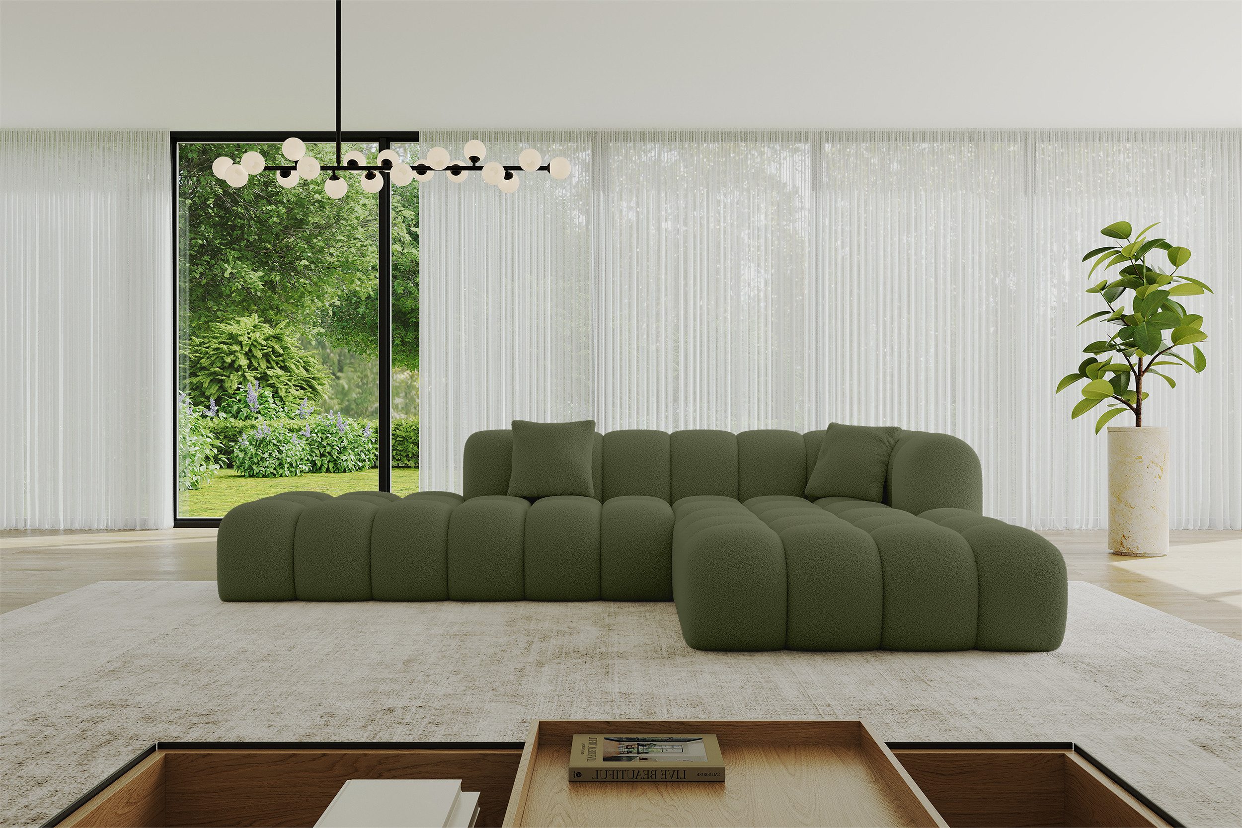 ALTDECOR Ecksofa OLEA-L2, Sofa Praktische Bequeme Funktionsecke Couch L-Form Eckcouch, Corner Sofa U-Form Vielseitige Sofa Wohnlandschaft Wohnzimmer