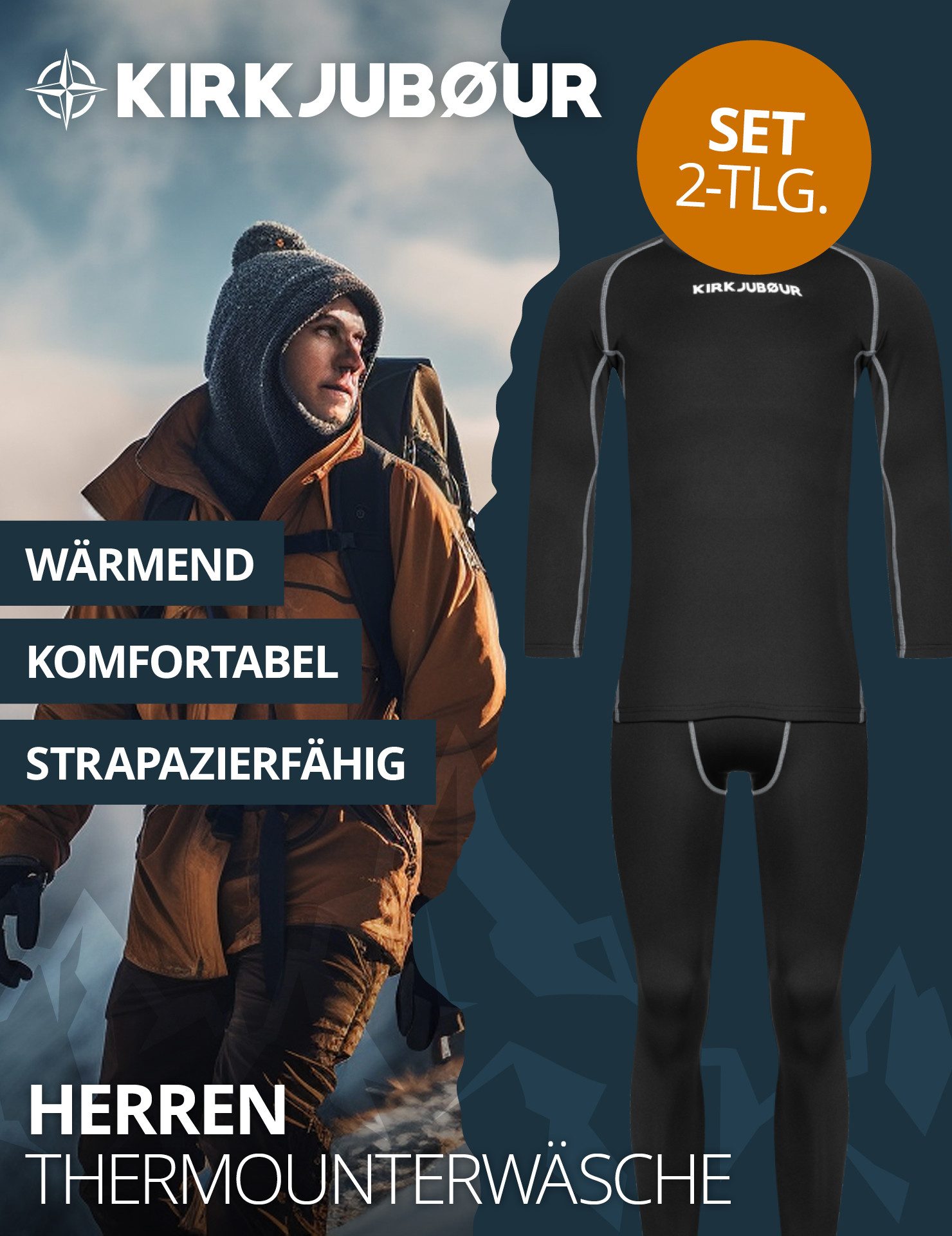 KIRKJUBOUR Thermounterhemd Hafjall Thermounterwäsche