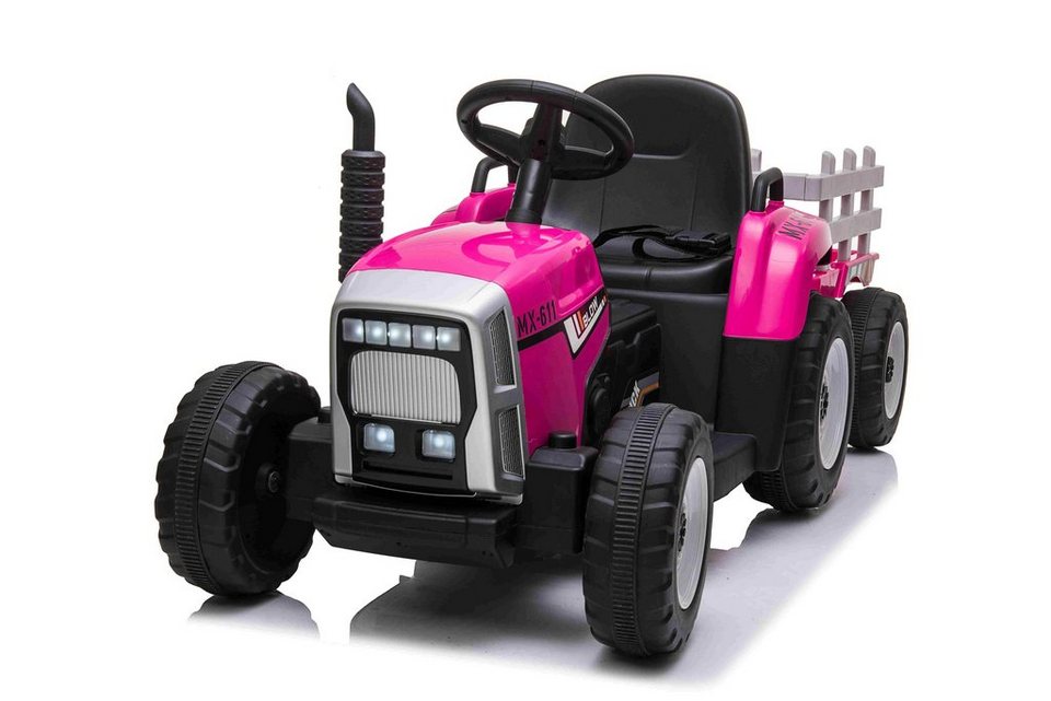 BoGi Elektro-Kindertraktor Traktor mit Anhänger Kinderelektroauto