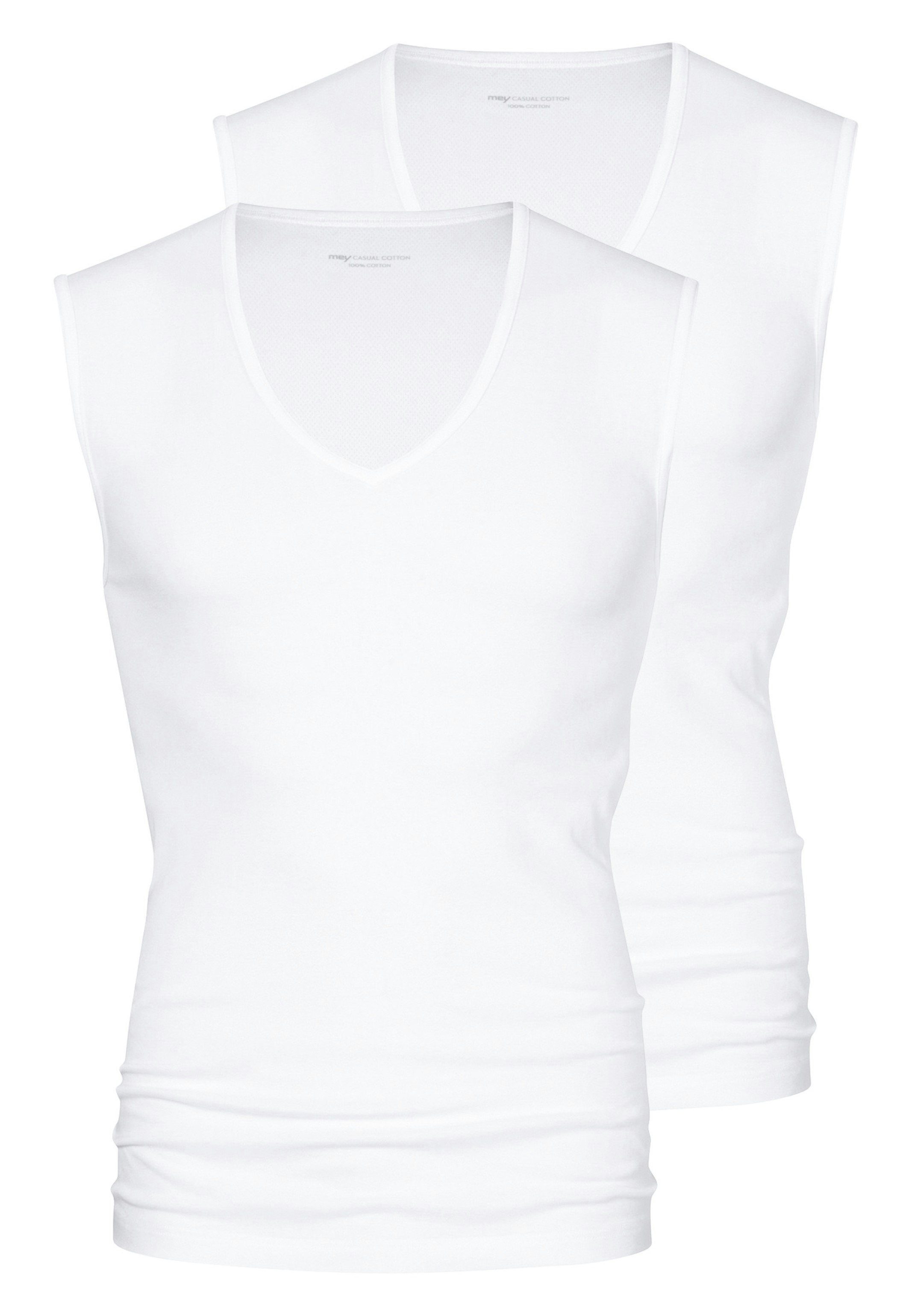 Mey Unterhemd 2er Pack Casual Cotton (Spar-Set, 2-St) Unterhemd / Tanktop - Baumwolle - Körpernahe Passform