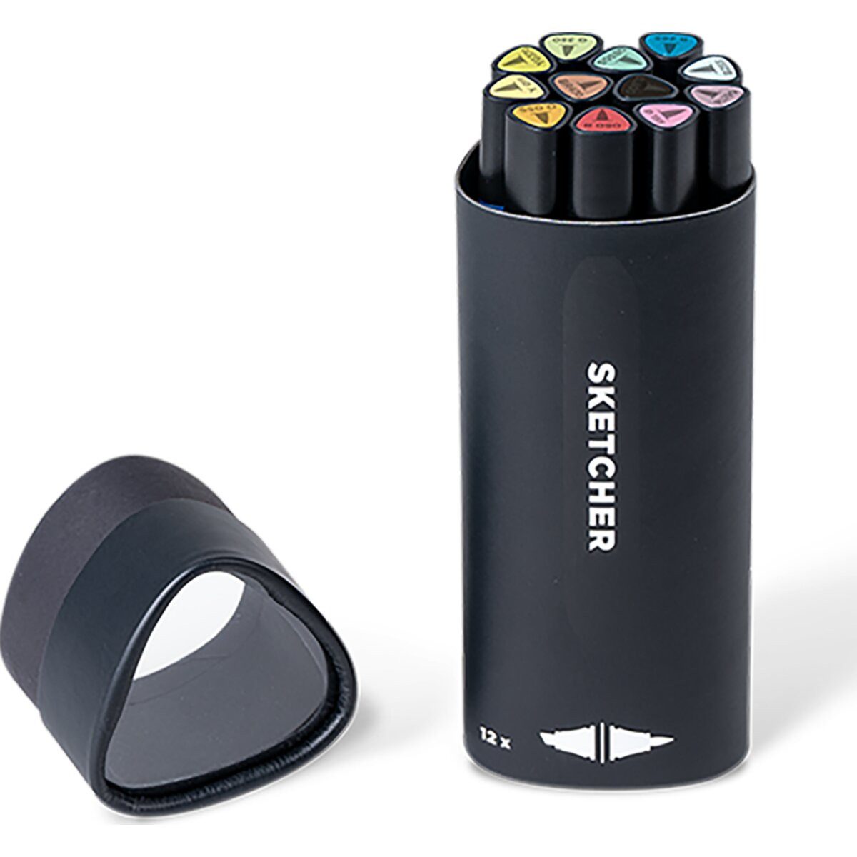 Filzstift Twinmarker Sketcher brush+chisel Main Kit 2 12 Stück.