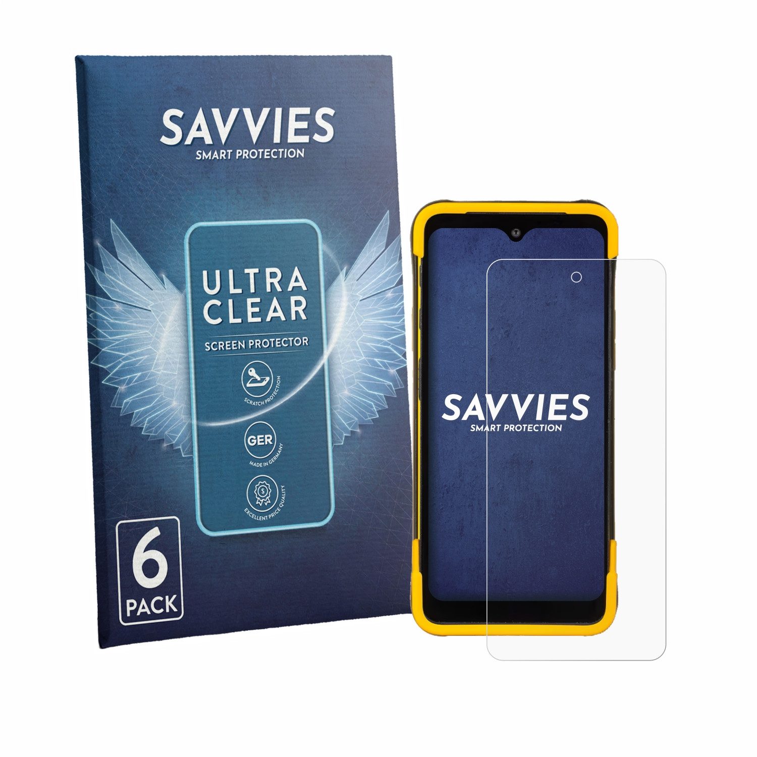 Savvies Displayschutzfolie Schutzfolie für Trimble TDC6, 6 Stück, Displayschutz Schutz Folie Klar Transparent