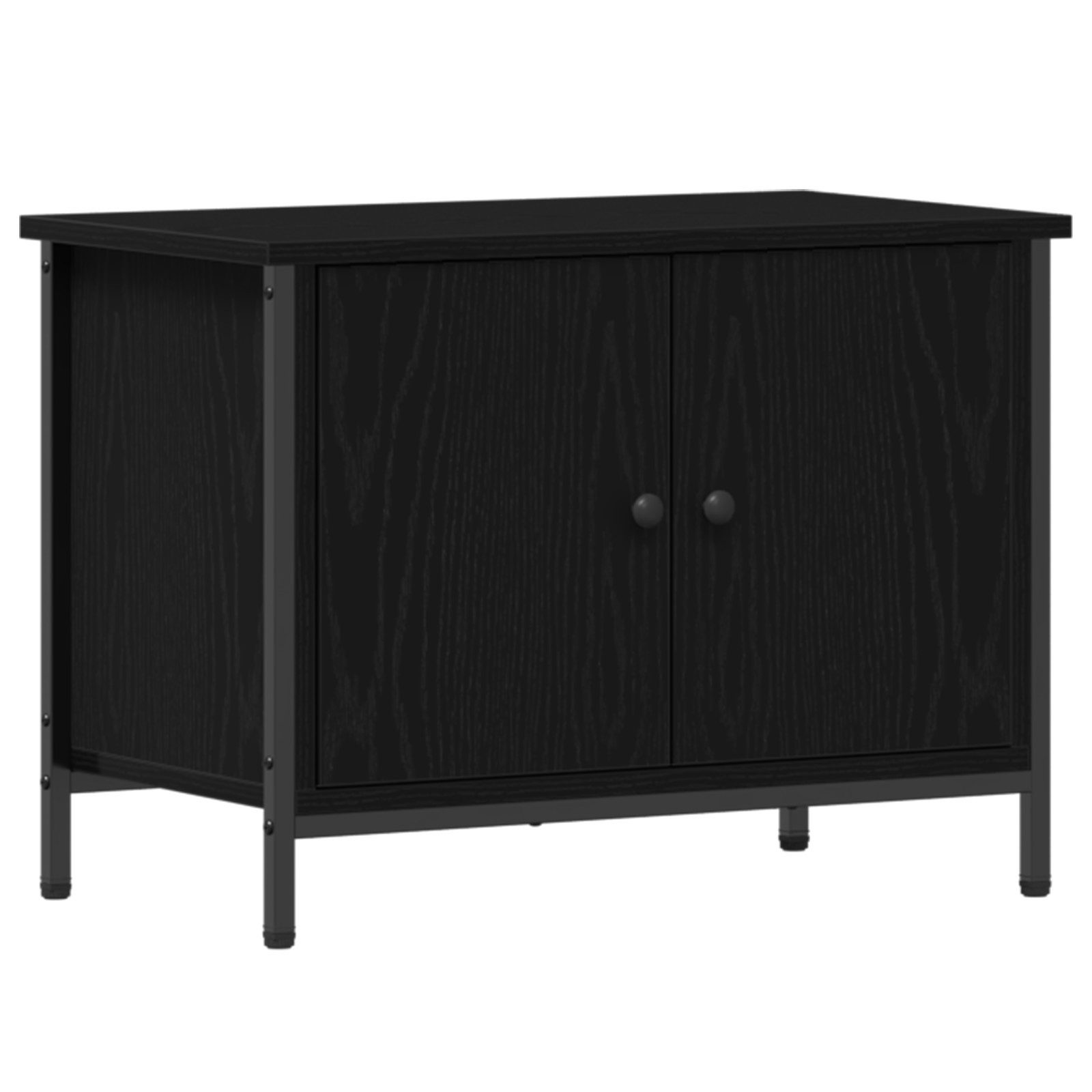 vidaXL TV-Schrank Schwarz Eiche TV-Unterschrank Schwarz günstig online kaufen