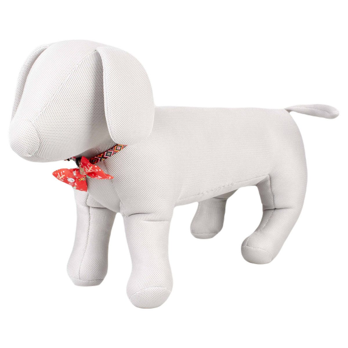DUVO+ Hundefliege Xmas Flash LED Schleife rot