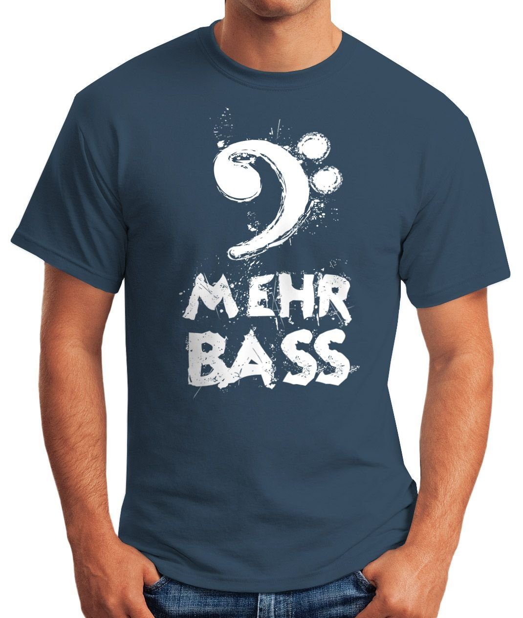 MoonWorks Print-Shirt Herren T-Shirt Mehr Bass günstig online kaufen