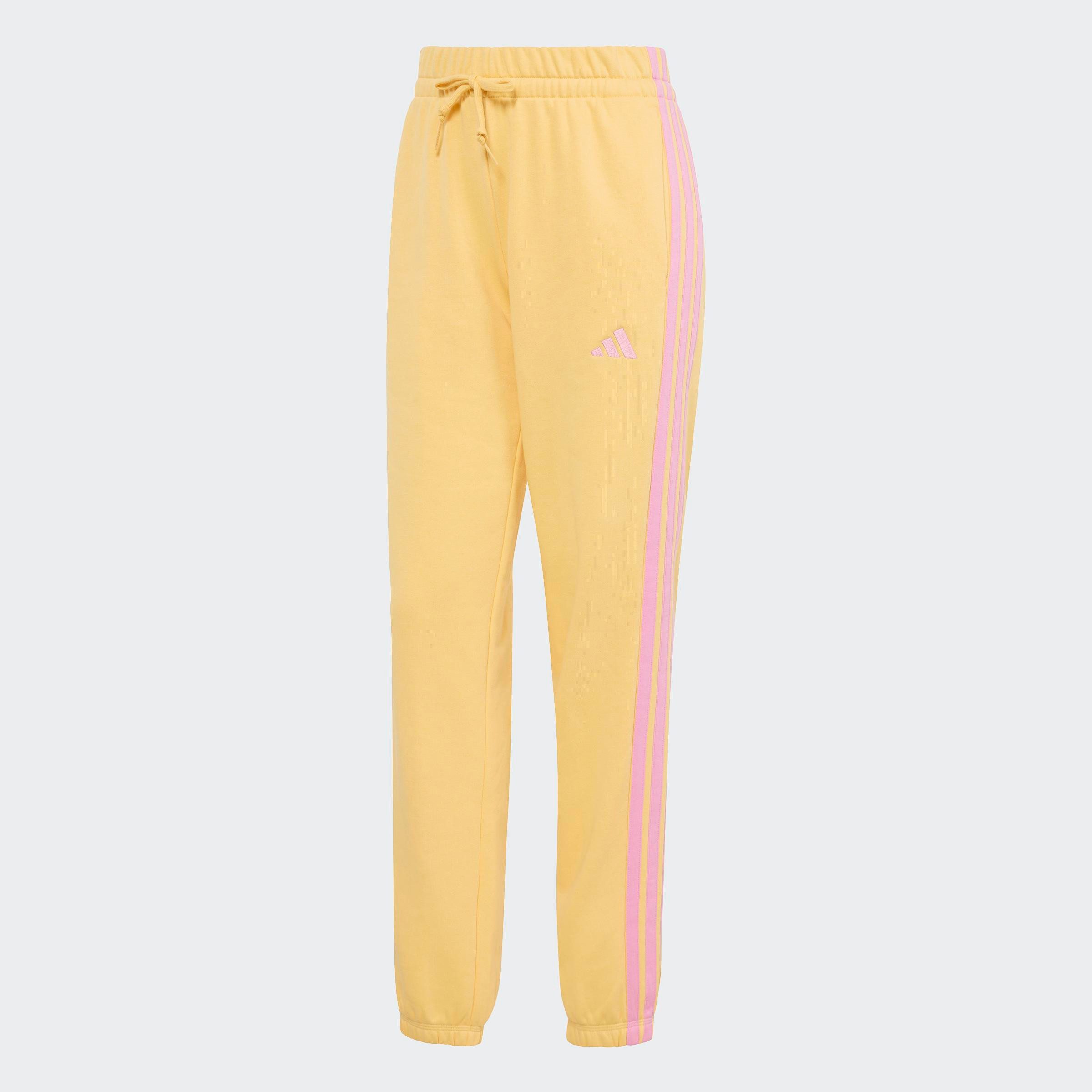 Sporthose ESSENTIALS 3-STREIFEN FRENCH TERRY CUFFED