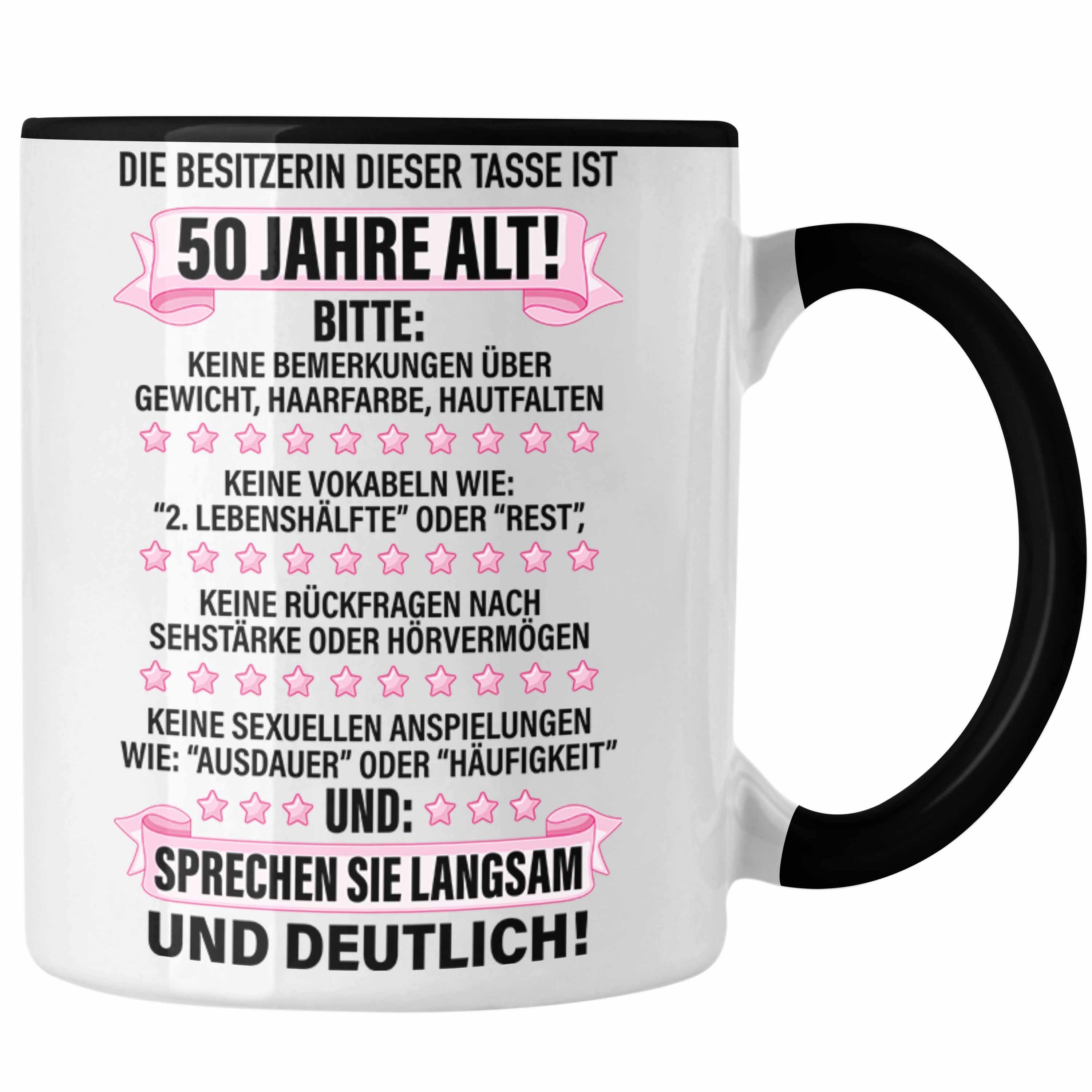 Trendation Tasse Trendation - 50. Geburtstag Frauen Tasse Geschenk Geschenkidee 50er Geburtstag Spruch Perfektion Mama Mutter Lustiger Spruch Witzig