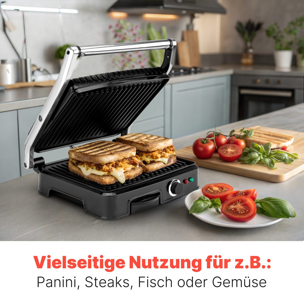 BOMANN Kontaktgrill KG 2242 CB, Kontaktgrill, beidseitiges Grillen, 2000W – Bild 5 von 5