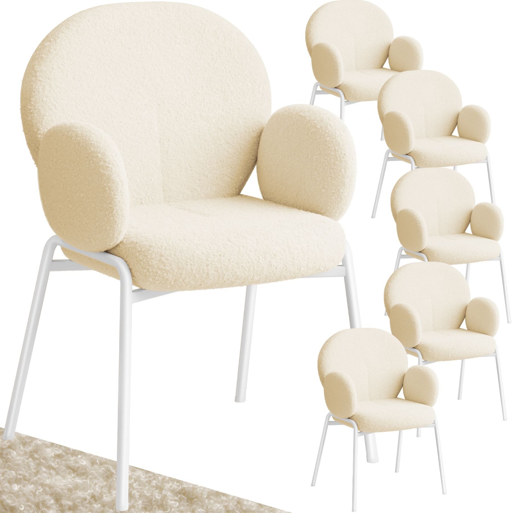 tectake Esszimmerstuhl Stuhl (Set, 6 St), günstig online kaufen