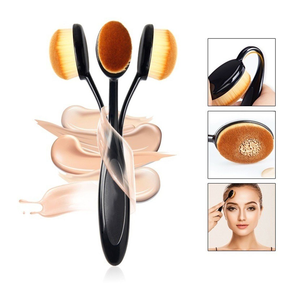 Haiaveng Puderpinsel Make-up Pinsel zum Foundation-Pinsel, Verblenden Make-up-Pinse und Konturieren