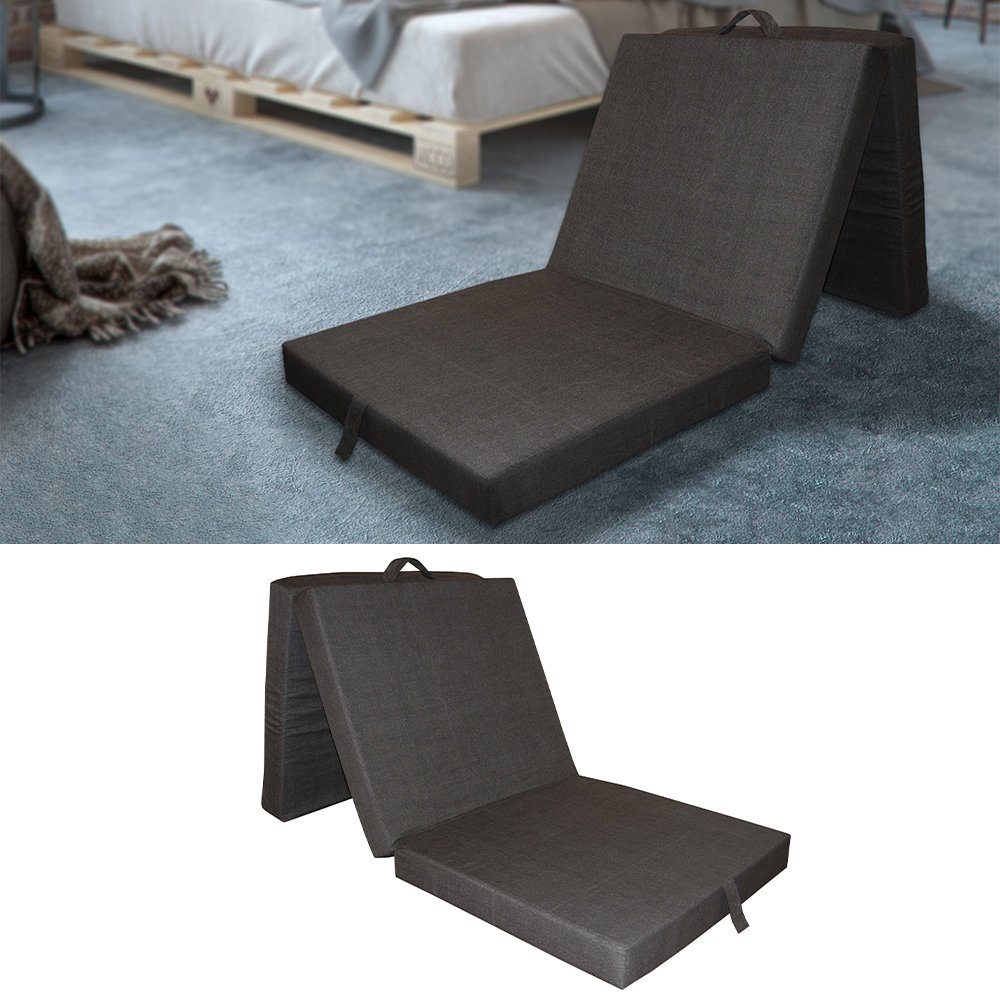 Klappmatratze, Anthrazit, 190 x 70 cm, VitaliSpa®, 10 cm hoch günstig online kaufen