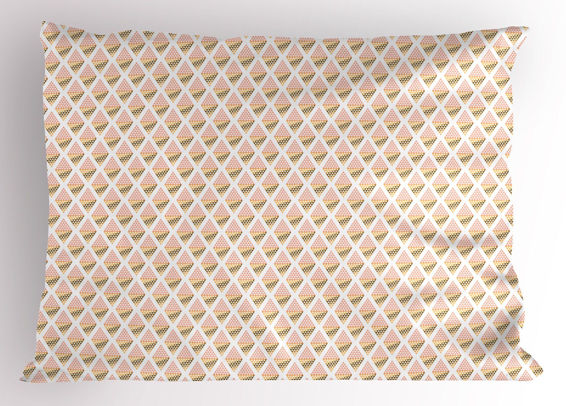 Kissenbezug, Standard King Size Geometrisch Stück), Gedruckter Abakuhaus Kissenbezüge (1 mit Rhomben Triangles Dekorativer