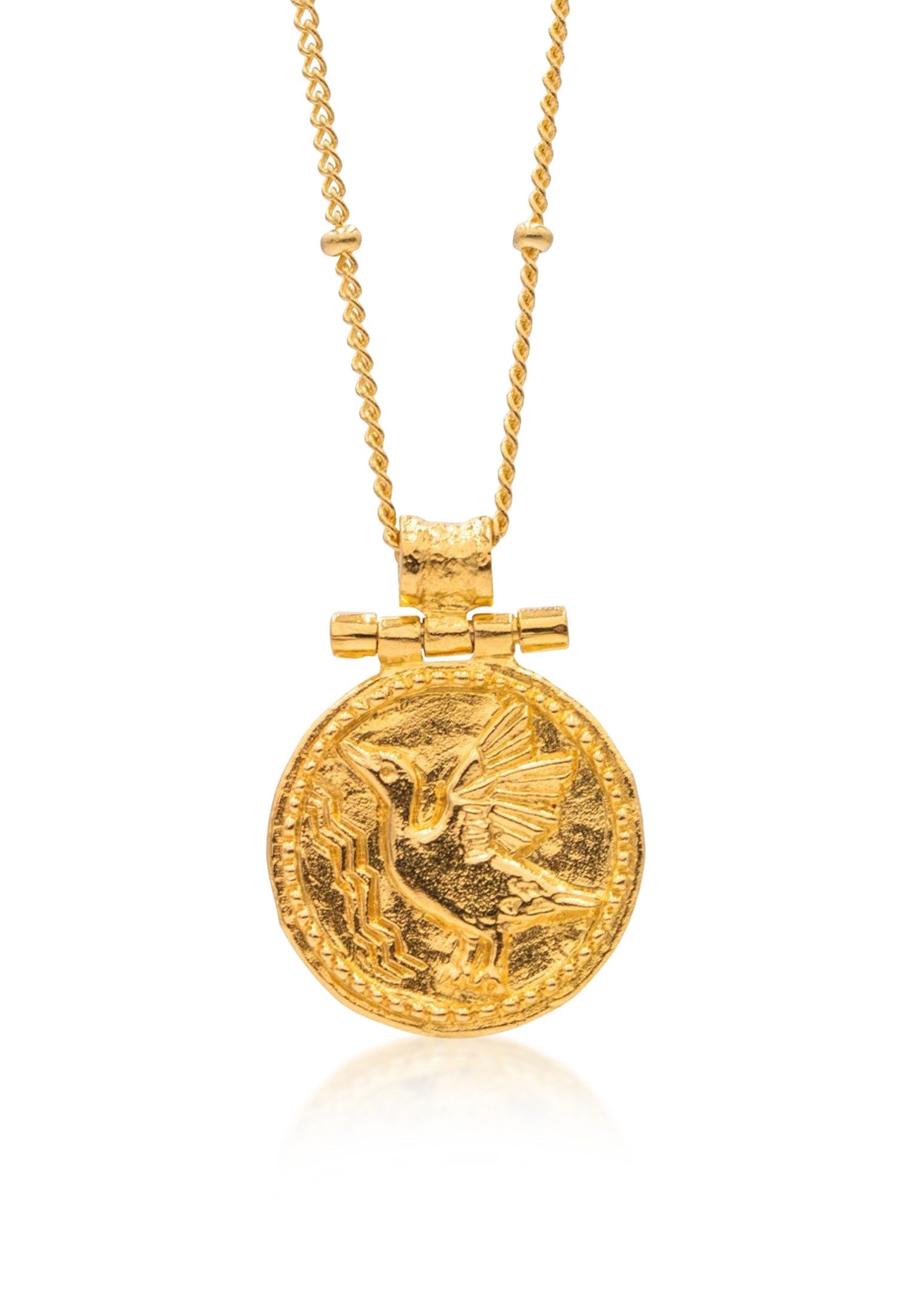 HAZE & GLORY Kette mit Anhänger Anhänger Gans - Ra 925 Silber, Medaillon