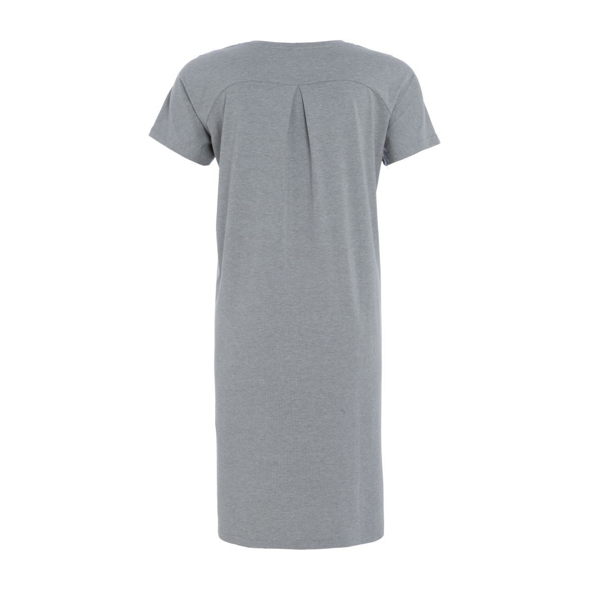 Knit Factory Strickkleid Lily Kleid Grau L (1-tlg) Abendkleid Sommerkleid Strickkleid Modisches Kleid