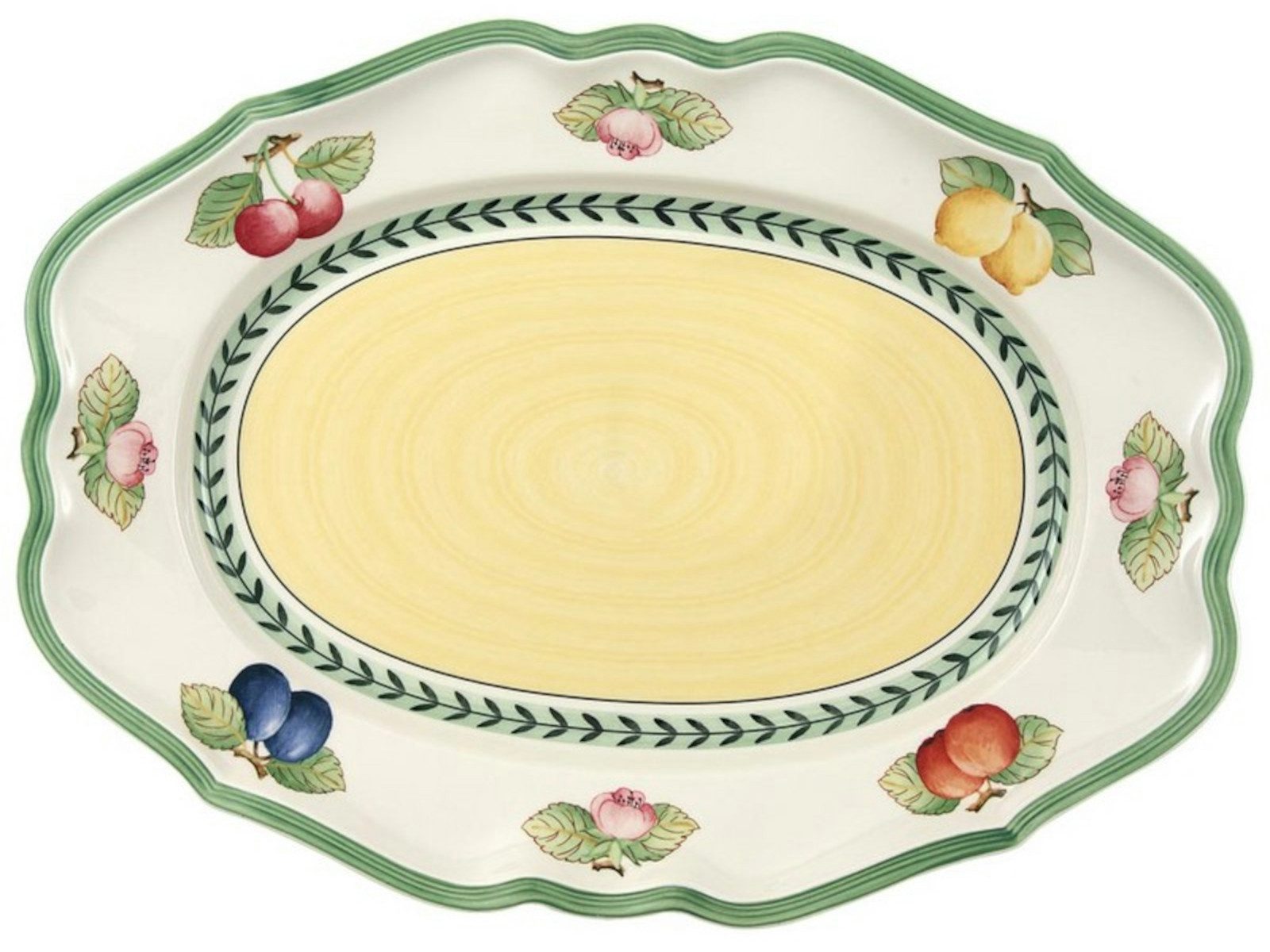Villeroy & Boch Servierplatte French Garden Fleurence Platte oval 37 cm, Premium Porcelain, (Platten oval)