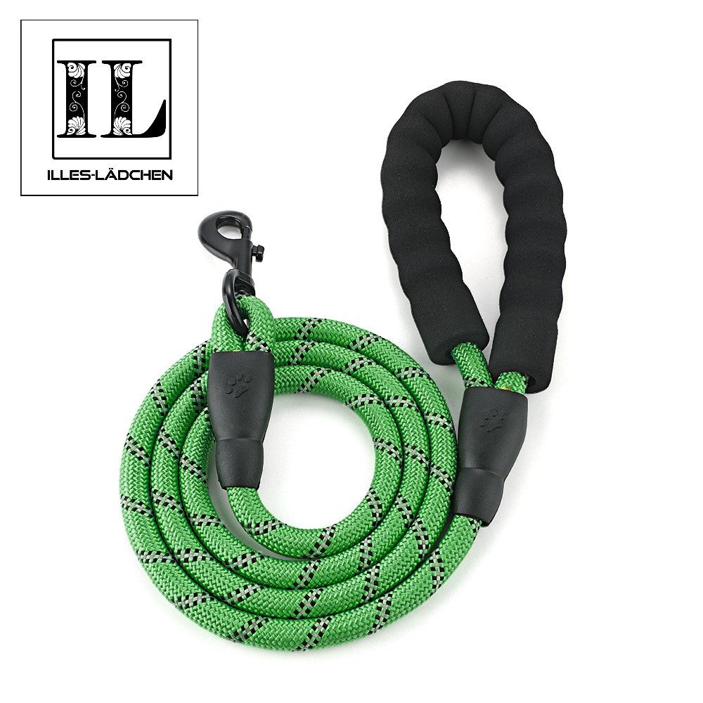 Illes-Laedchen Hundeleine Hundeleine aus Nylon Seil mit gepolsterter Handschlaufe – 4 Farben, Kleine, mittlere & große Hunde - gepolsterter Griff