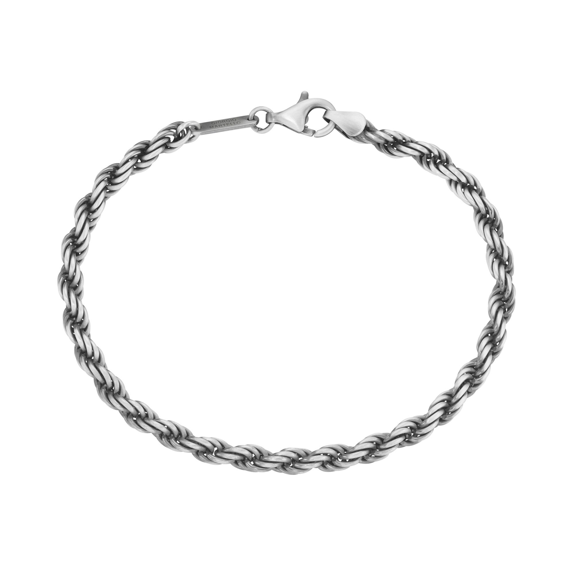 Armband Kordelkette massiv, Silber 925