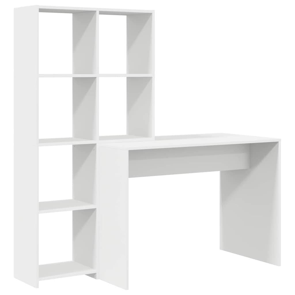 vidaXL Schreibtisch Schreibtisch mit Regal Weiß günstig online kaufen