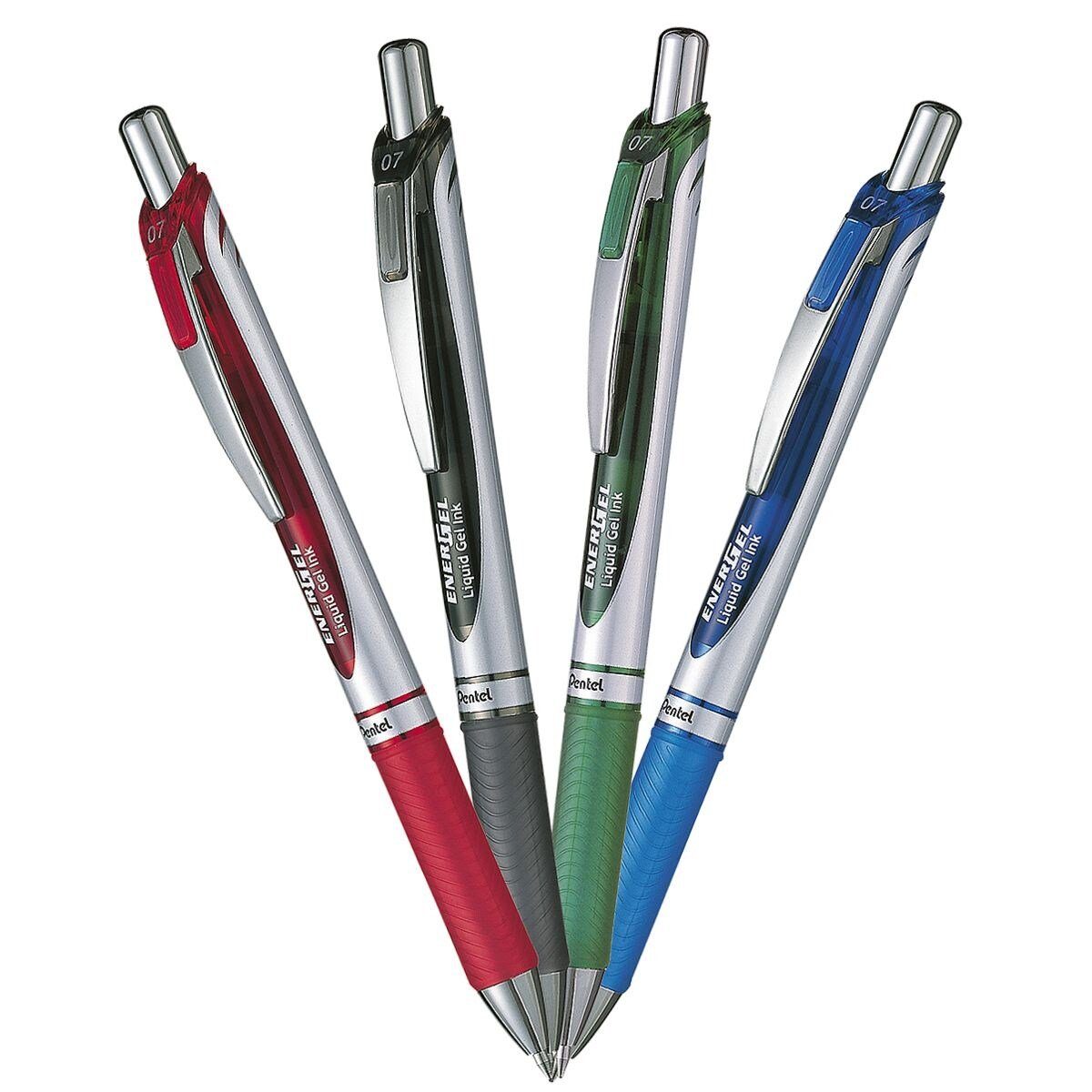 PENTEL (4-tlg), mit Druckmechanik 77, Gelschreiber BL Energel