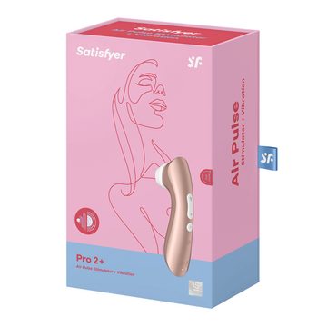 Satisfyer Klitoris-Stimulator Satisfyer "Pro 2+", Klitoris-Sauger/Druckwellen-Vibrator, wasserdicht