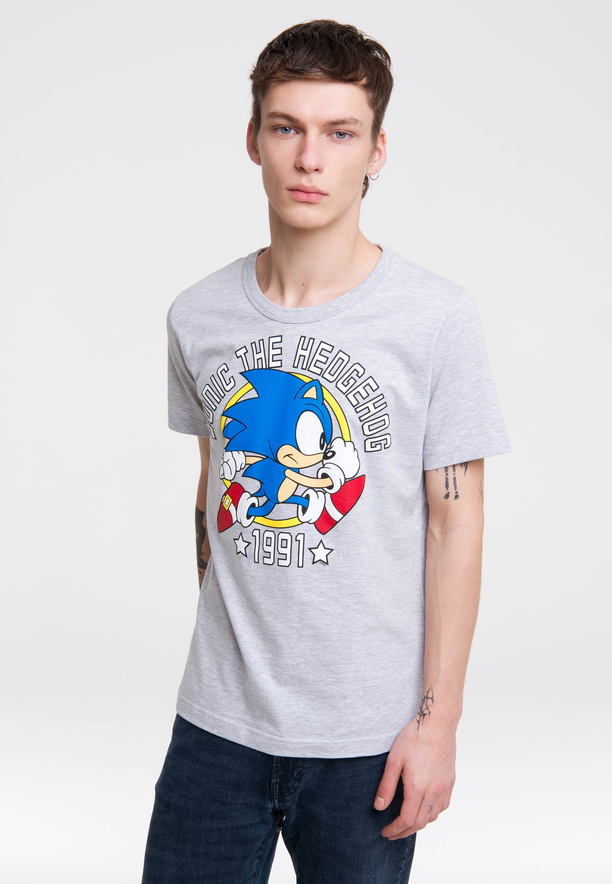 the mit 1991 Hedgehog LOGOSHIRT Sonic T-Shirt Retro-Print