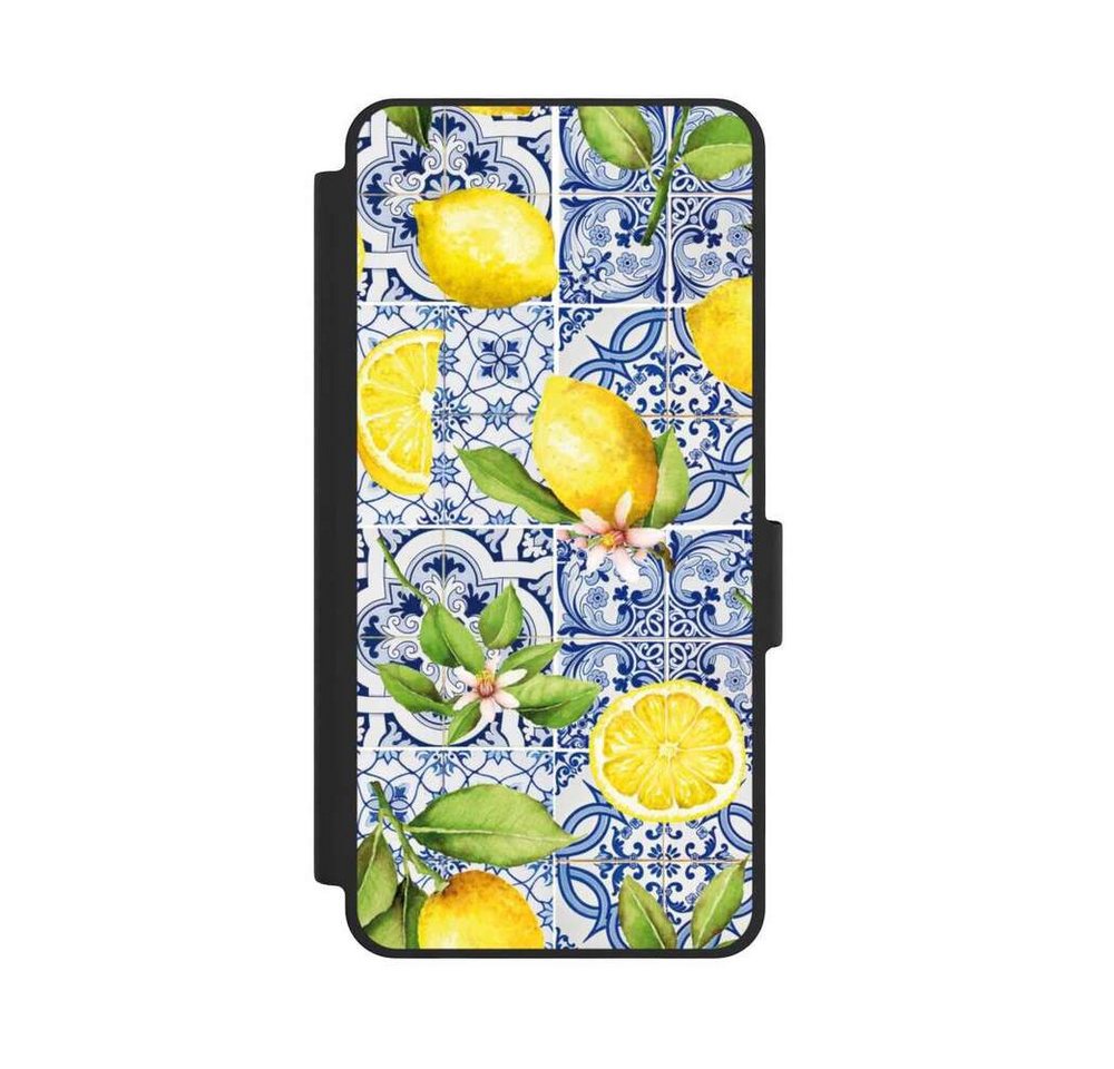 NIVOCASE Handyhülle Zitrone Muster Griechenland Griechische Zitronen Muster, Samsung Galaxy S26 Klapphülle Handyhülle aus Kunst Leder