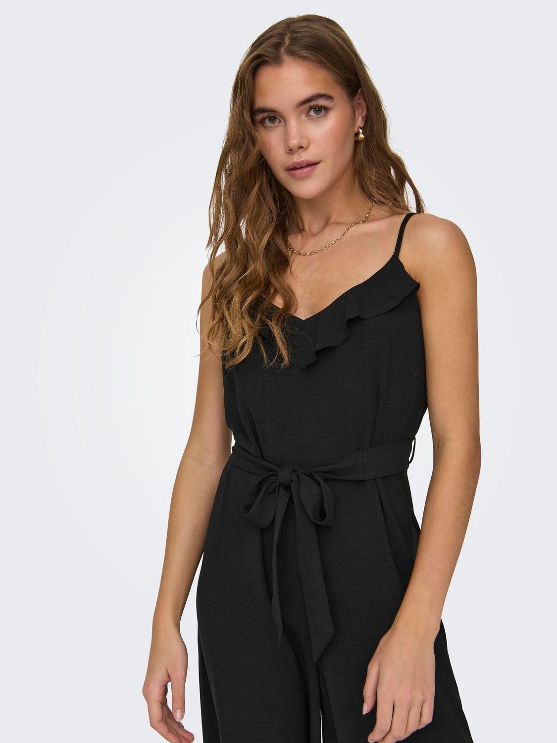 ONLY Jumpsuit Gürtel Taille Rüschen Schmale günstig online kaufen