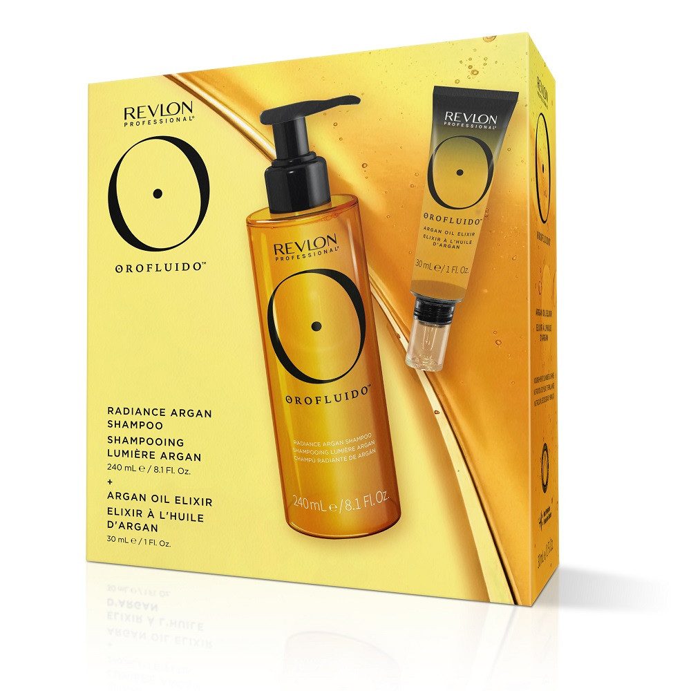 REVLON PROFESSIONAL Haarpflege-Set Orofluido Geschenkset-Shampoo 240ml+Elixir 30ml
