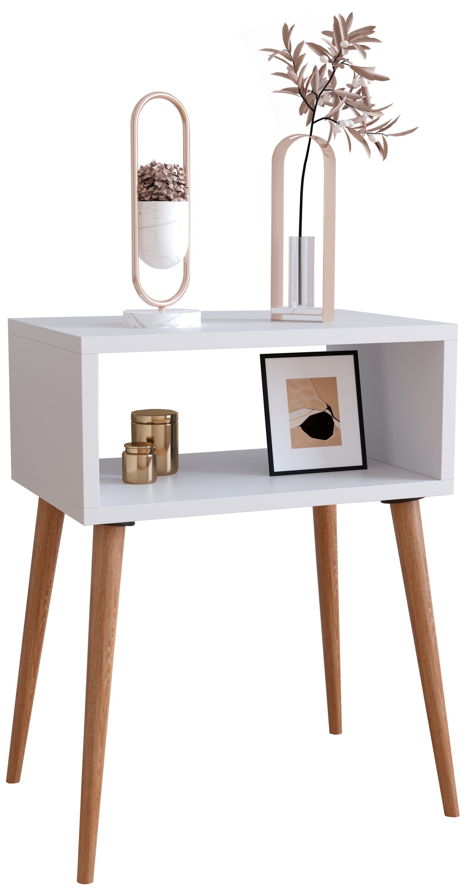 VCM Nachttisch Holz Retro Nachttisch Beistelltisch Singol M günstig online kaufen