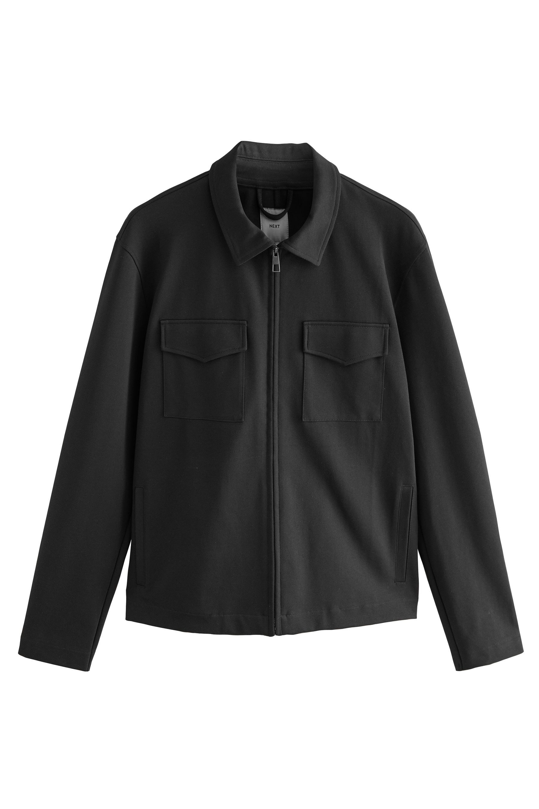 Hemdjacke Jersey-Hemdjacke mit Fischgrätmuster