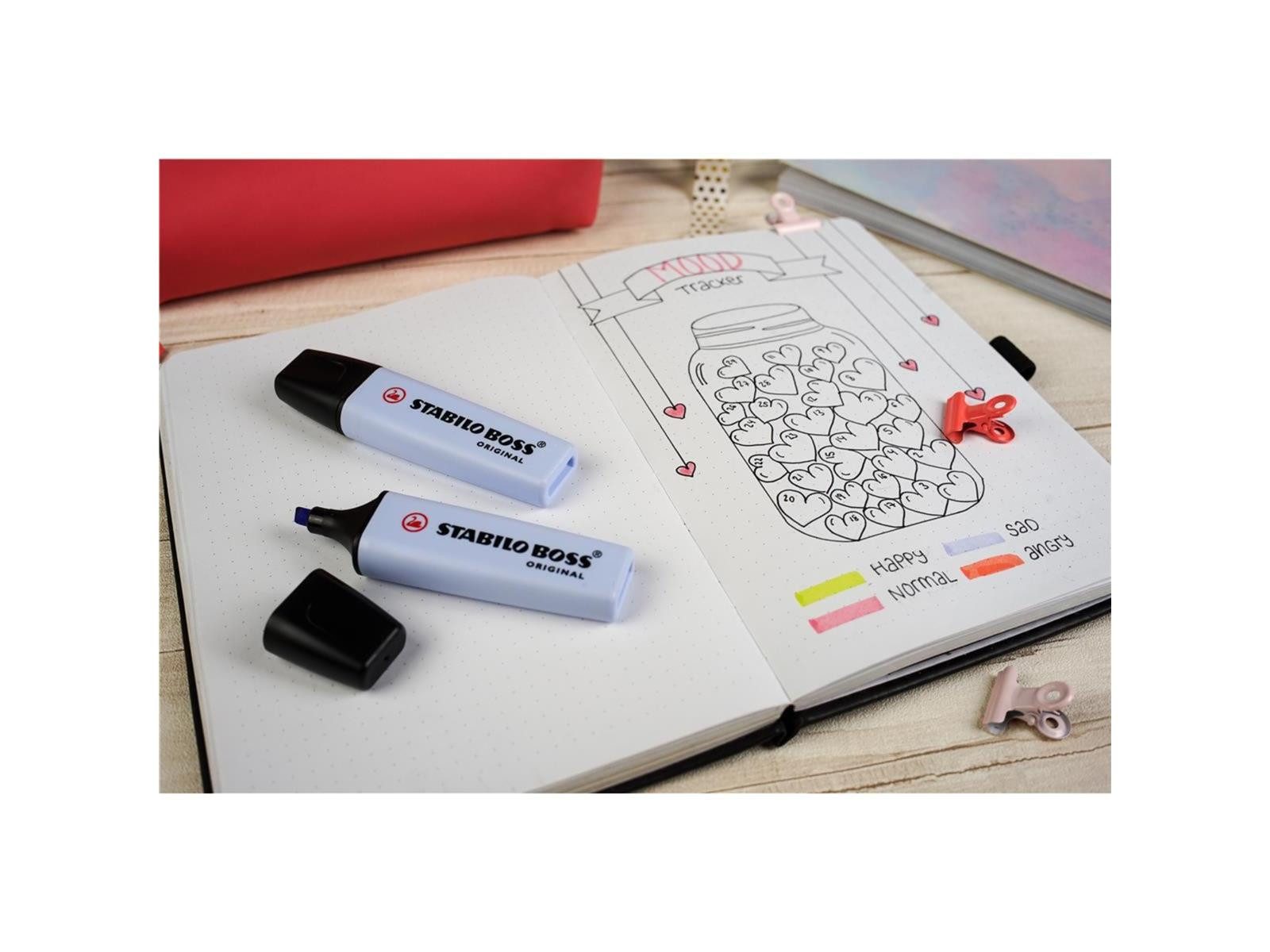 STABILO Marker STABILO BOSS Textmarker - 2+5 mm - pastell - 8er Set