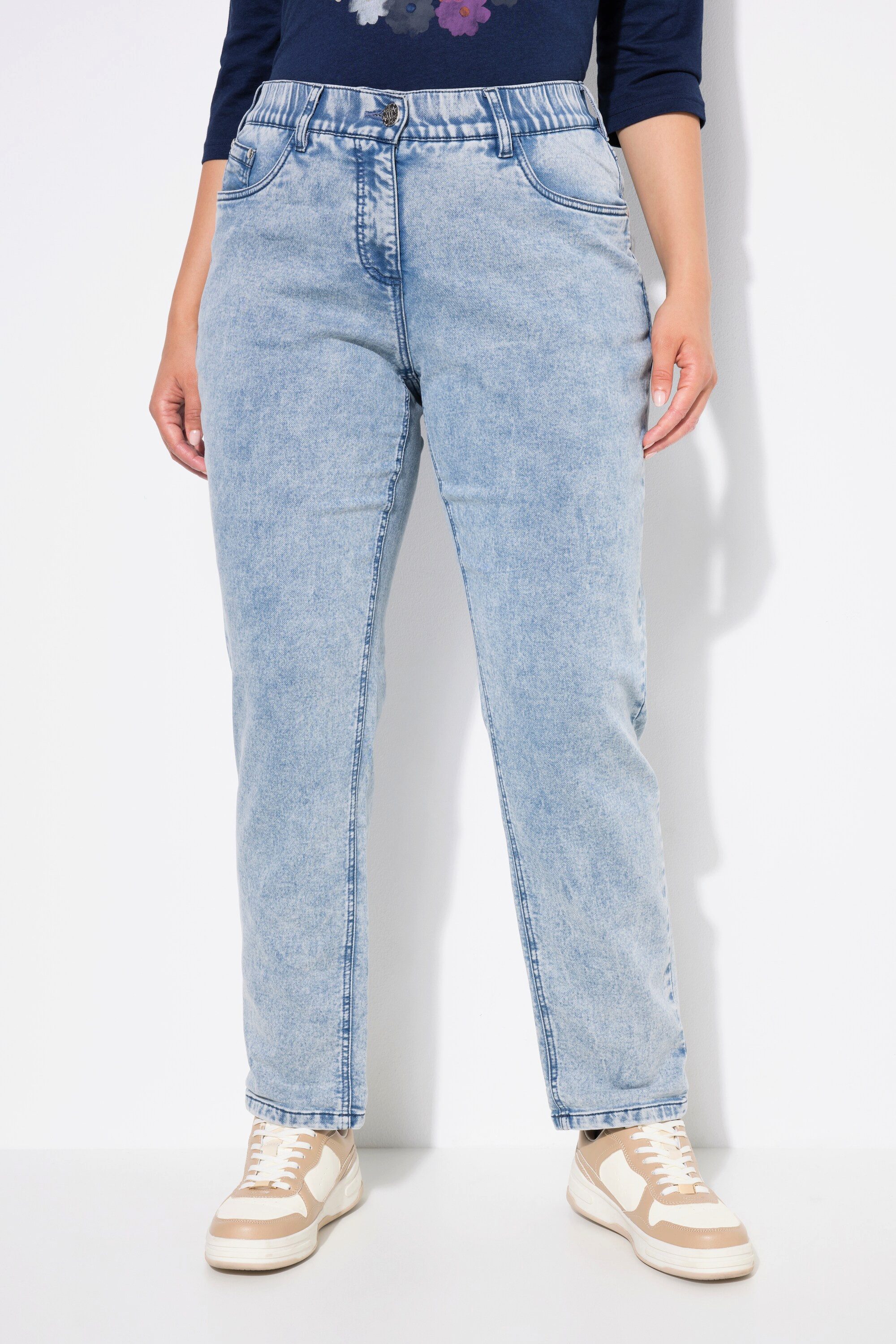 Ulla Popken Regular-fit-Jeans Boyfriend-Jerseyjeans weites Bein günstig online kaufen