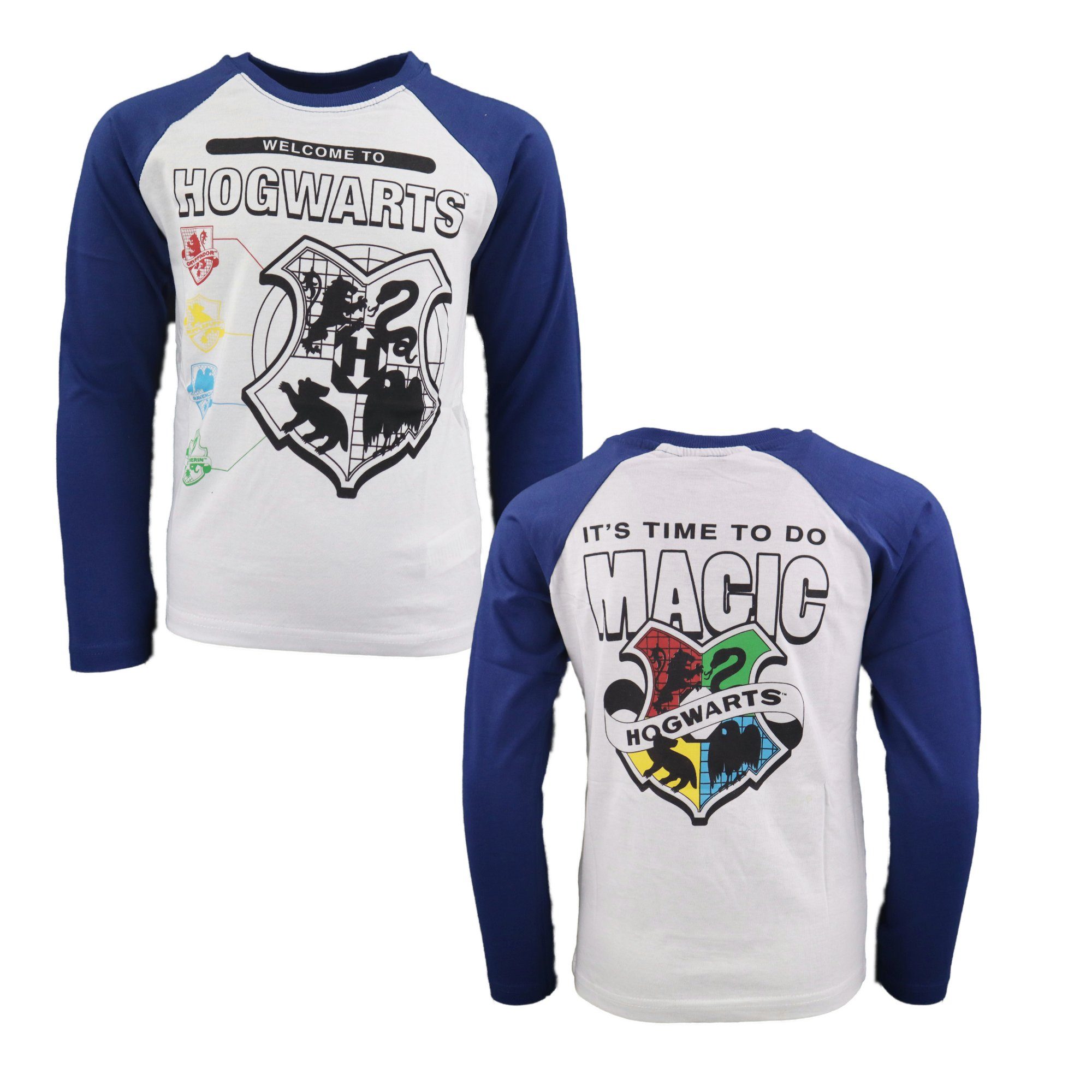 Harry Potter Langarmshirt Harry Potter Hogwarts Jungen Jugend Shirt Gr. 134  bis 164, 100% Baumwolle