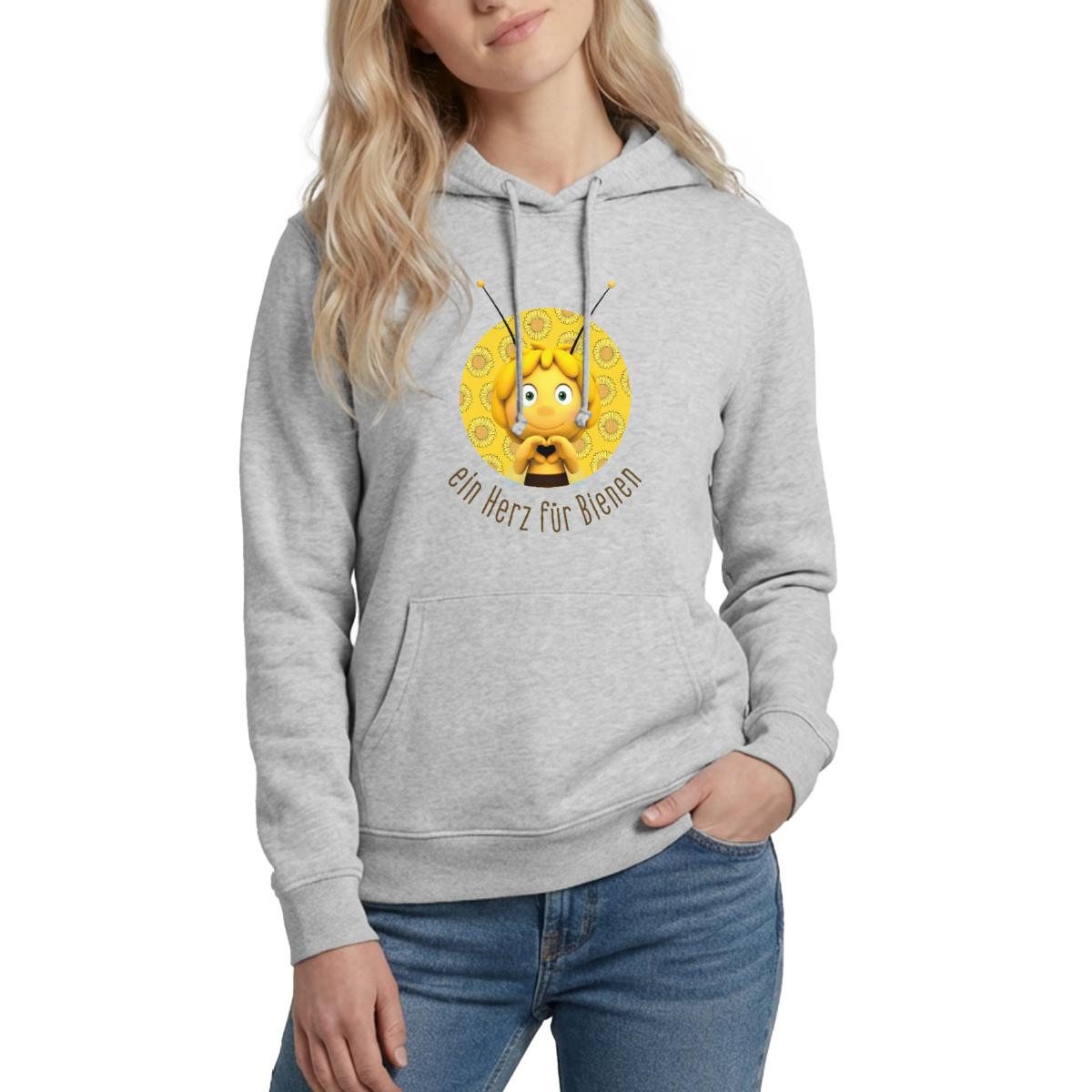 Spreadshirt Hoodie Biene Maja Ein Herz Für Bienen Damen Hoodie (1-tlg)