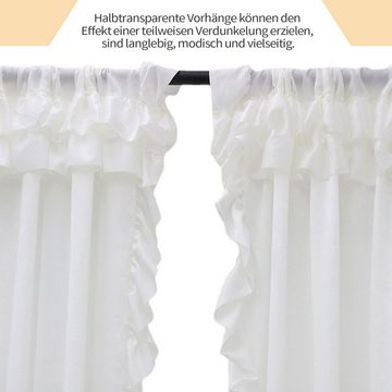 Vorhang Boho Gardinen Landhausstil Vorhänge Halb Blickdichte Schlafzimmer, Daisred, (1 St), Store