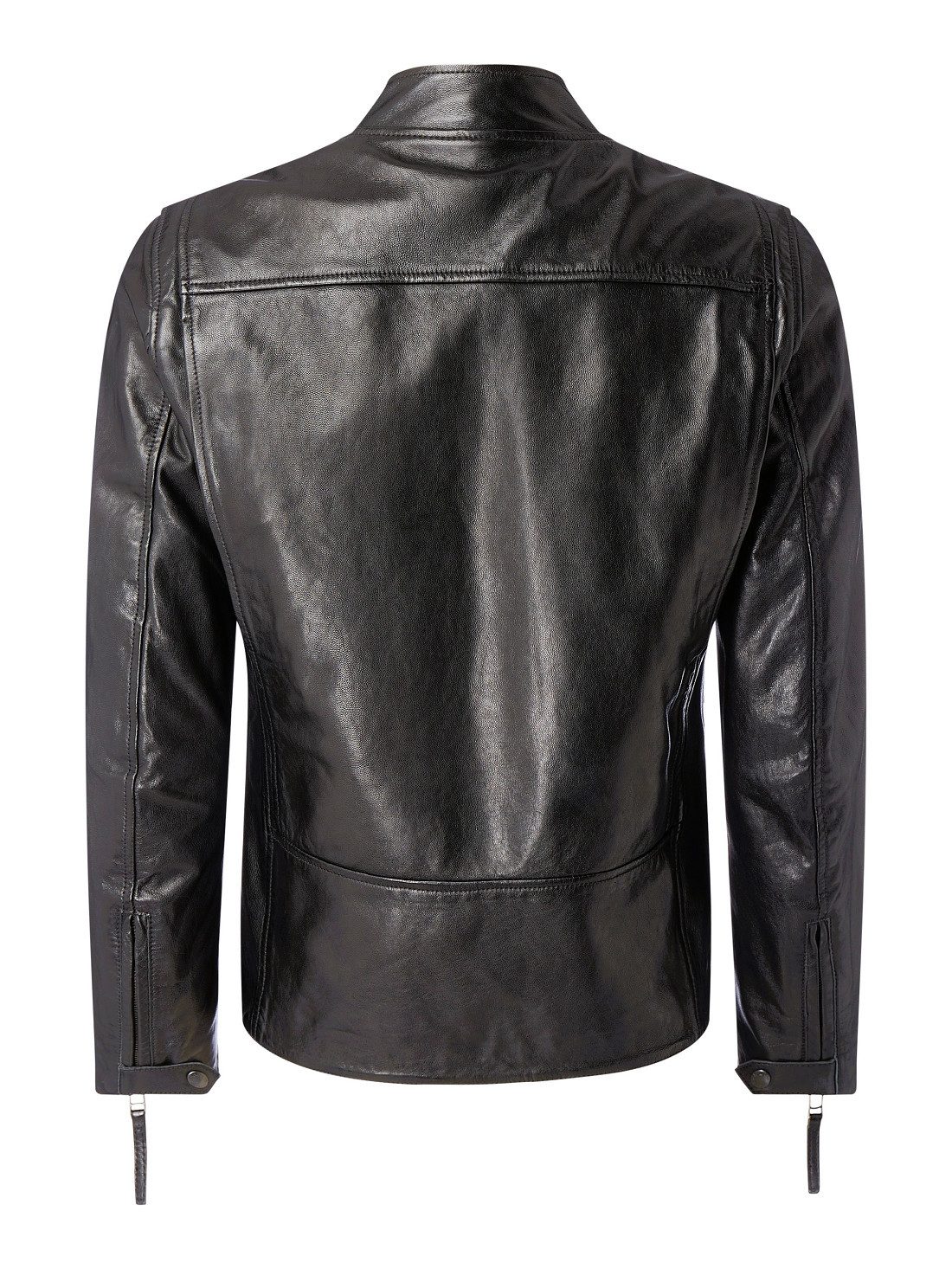 Blauer.USA Bikerjacke Blauer USA Herren Jacke, BLAUER USA Herren Pelle/Leder Bikerjacke mit Stehkragen, in Unifarbe