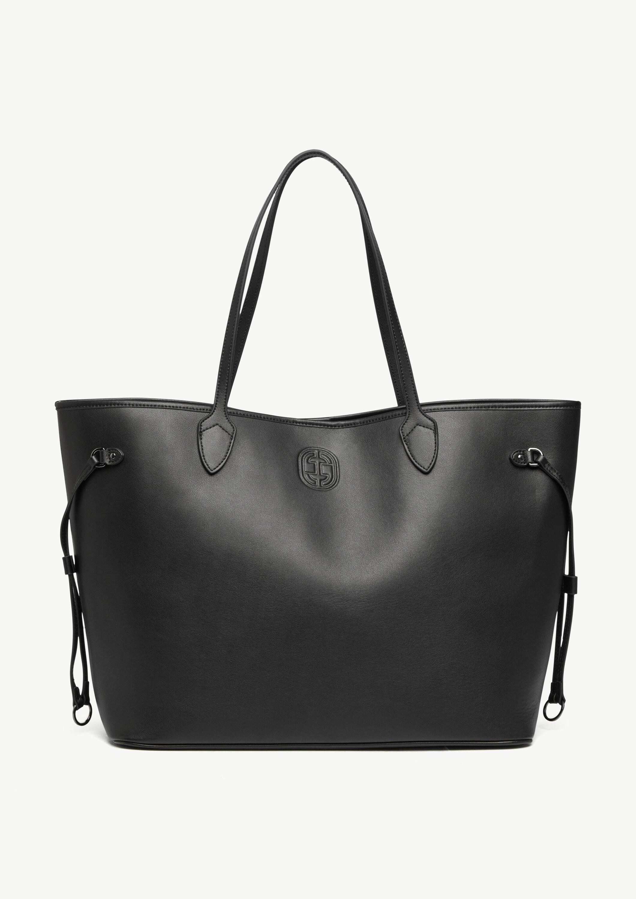 comma Shopper Shopper (1-tlg), Shopper aus Rindsleder mit Logo-Detail