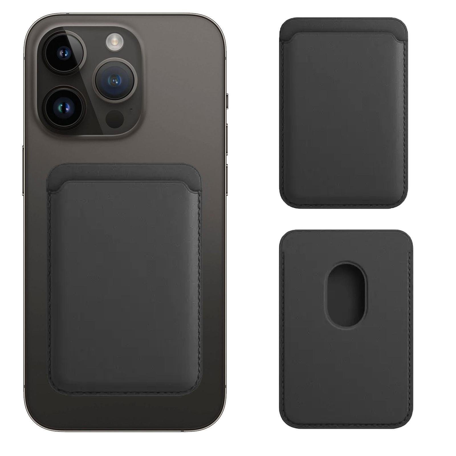 Futurea Smartphone-Hülle MagSafe Kunstleder Wallet Kartenetui Smartwallet Kartenhülle, für Apple iPhone 12,13,14,15 Pro Max Mini magnetisch