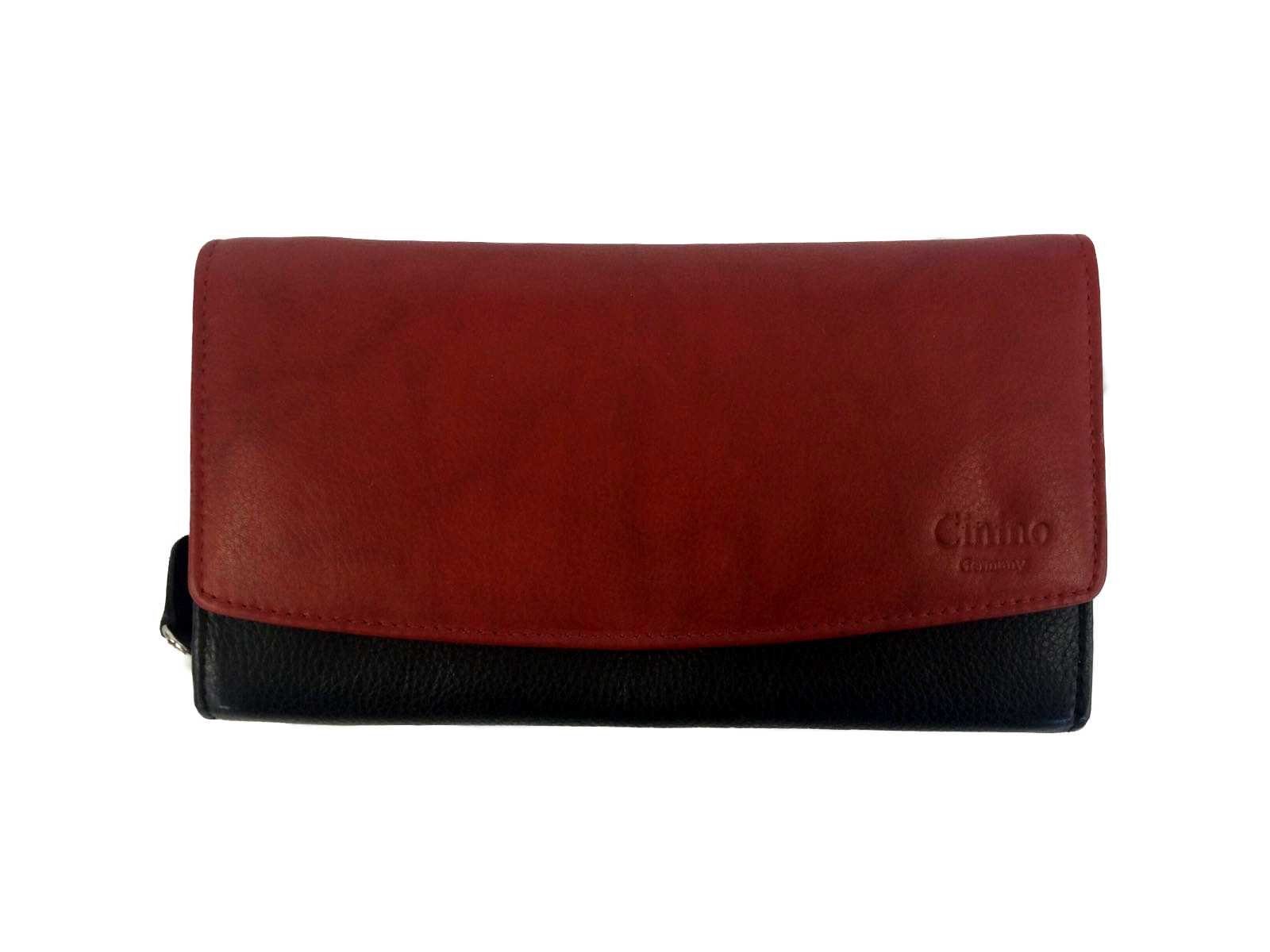 Cinino Geldbörse Sandra, Lederbörse Geldbörse Portemonnaie Damenbörse
