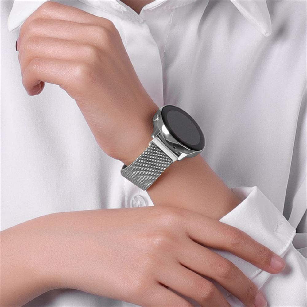Sunicol Uhrenarmband 18/20/22mm Magnetschließe, Mesh-Edelstahl, Schnellverschluss Smart Watch oder normale für Silber Uhr Uhrenarmband