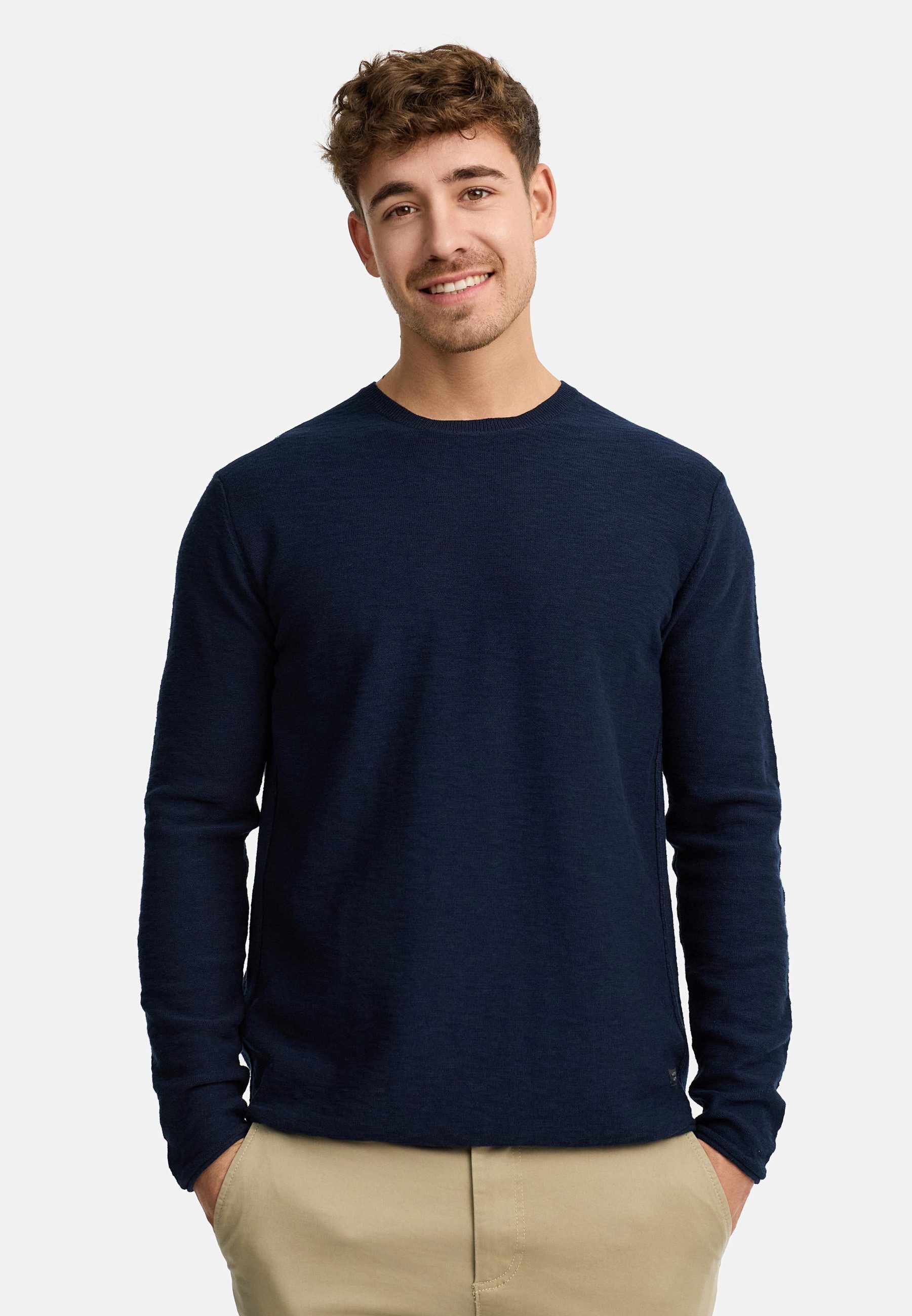 Indicode Strickpullover INMacedonio Langarmshirt mit klassischem günstig online kaufen