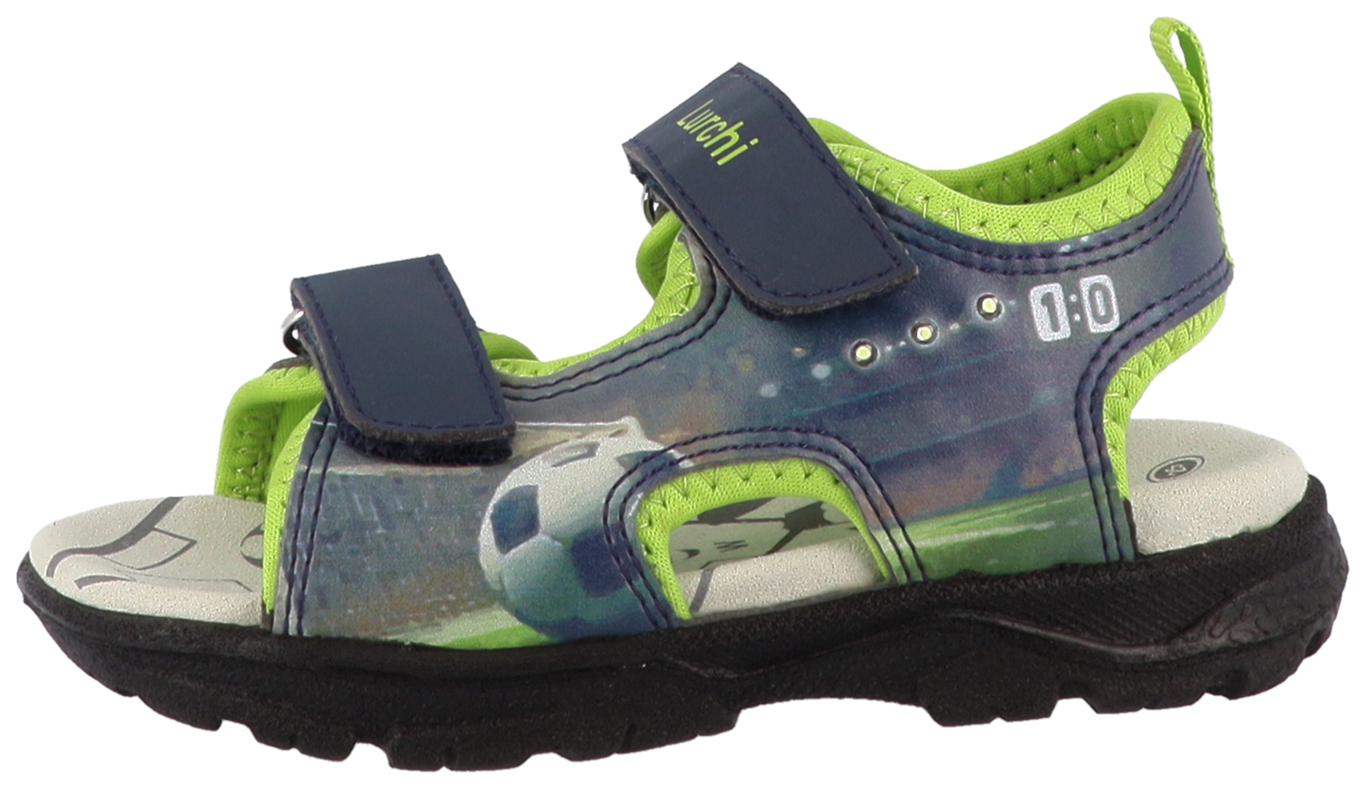 Lurchi Keeper Sandale Klettschuh mit Blinkfunktion, Größenschablone zum Download