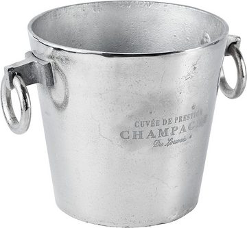 MichaelNoll Wein- und Sektkühler Champagnerkühler, Weinkühler, Flaschenkühler, Sektkühler, Getränkekühler, Metall Aluminium, Silber, Party - Kühler für Sekt, Wein und Champagner - S, M, L, 20 cm, 23 cm, 32 cm