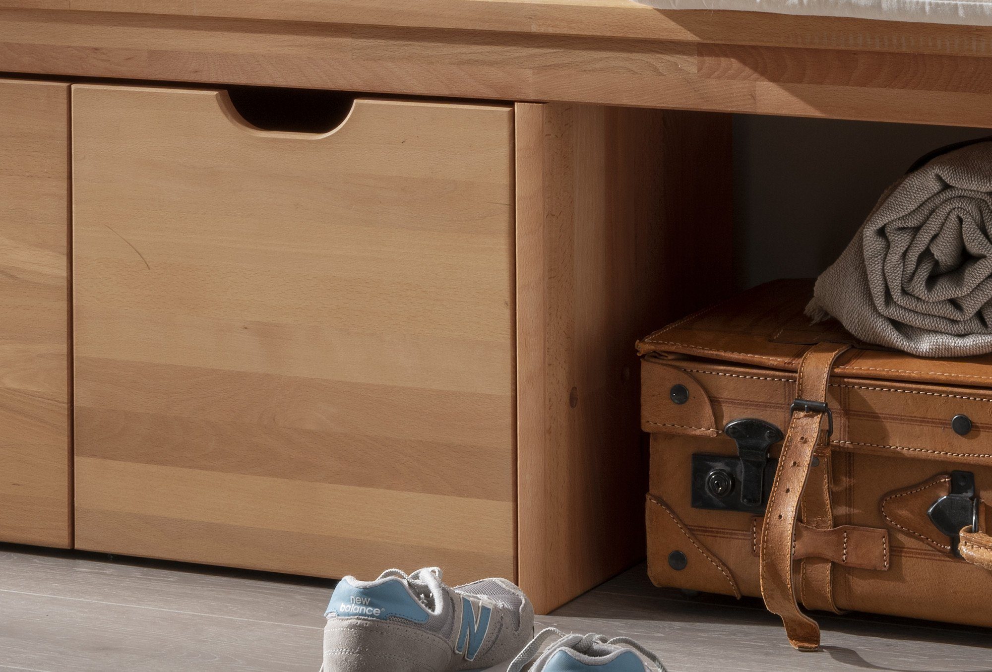 Home affaire Schublade Dura aus Massivholz – passender Schubkasten mit Stauraum (1 St), Zusätzlicher Stauraum für die Dura Bank – praktisch & platzsparend
