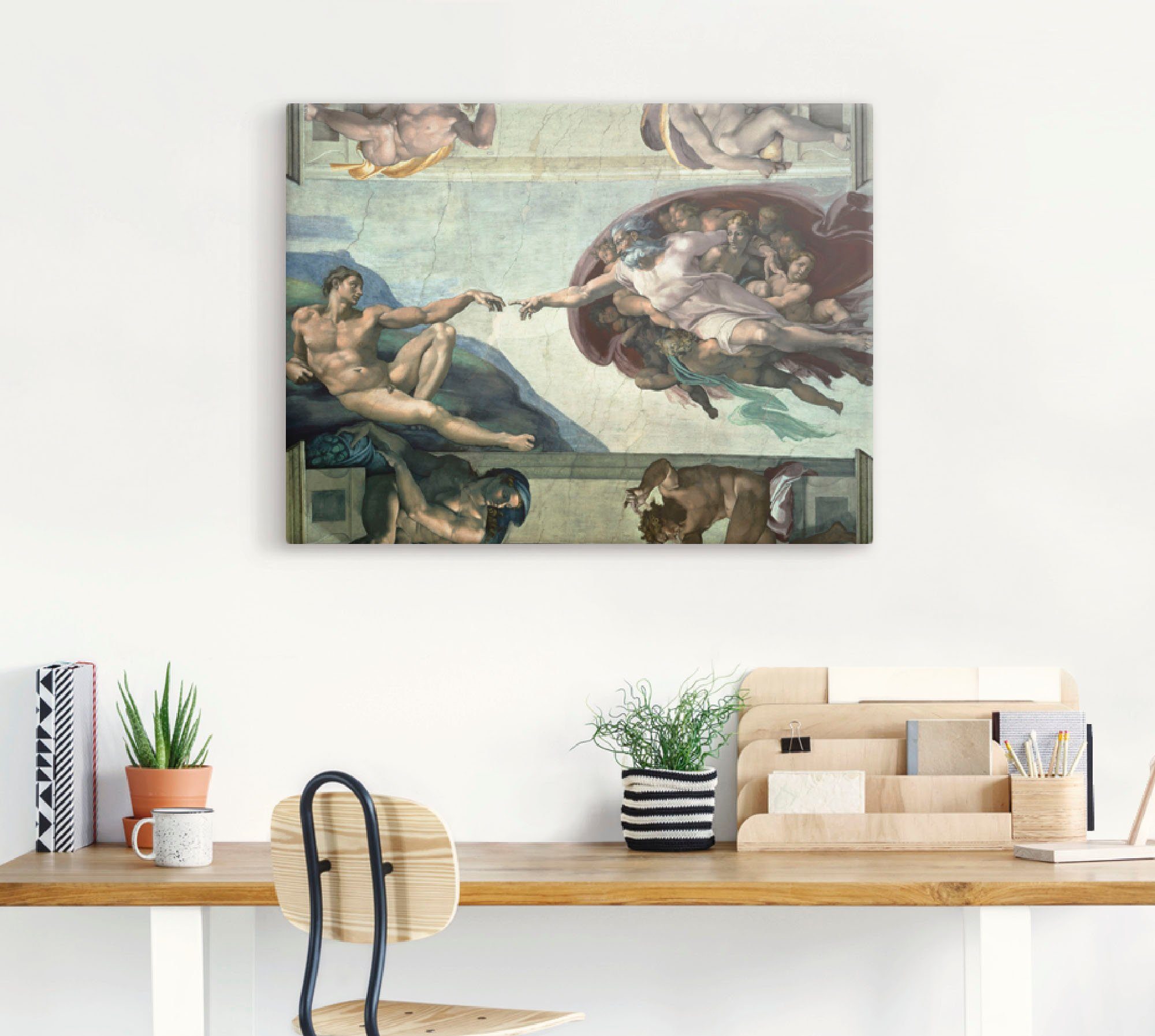 Artland Wandbild Die Erschaffung des Adam, Religion (1 St), als Leinwandbild, Poster in verschied. Größen
